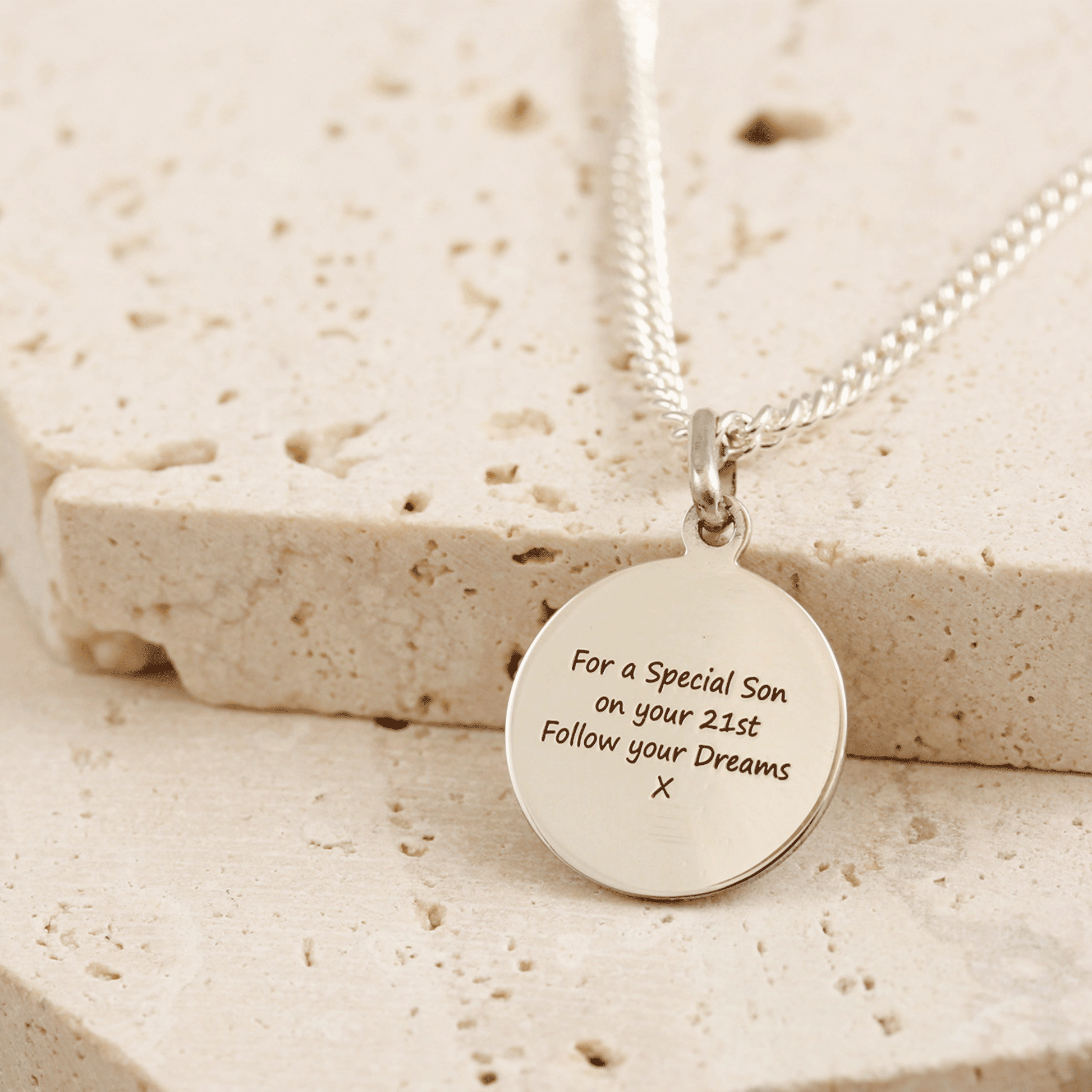 small mans saint christopher necklace 21st birthday gift for son