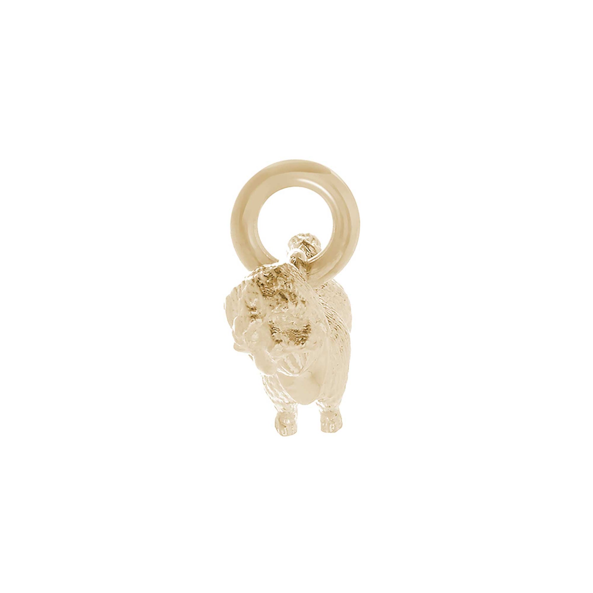 Solid 9ct gold Shih Tzu charm with tiny bandana (optional), perfect for a charm bracelet or necklace.