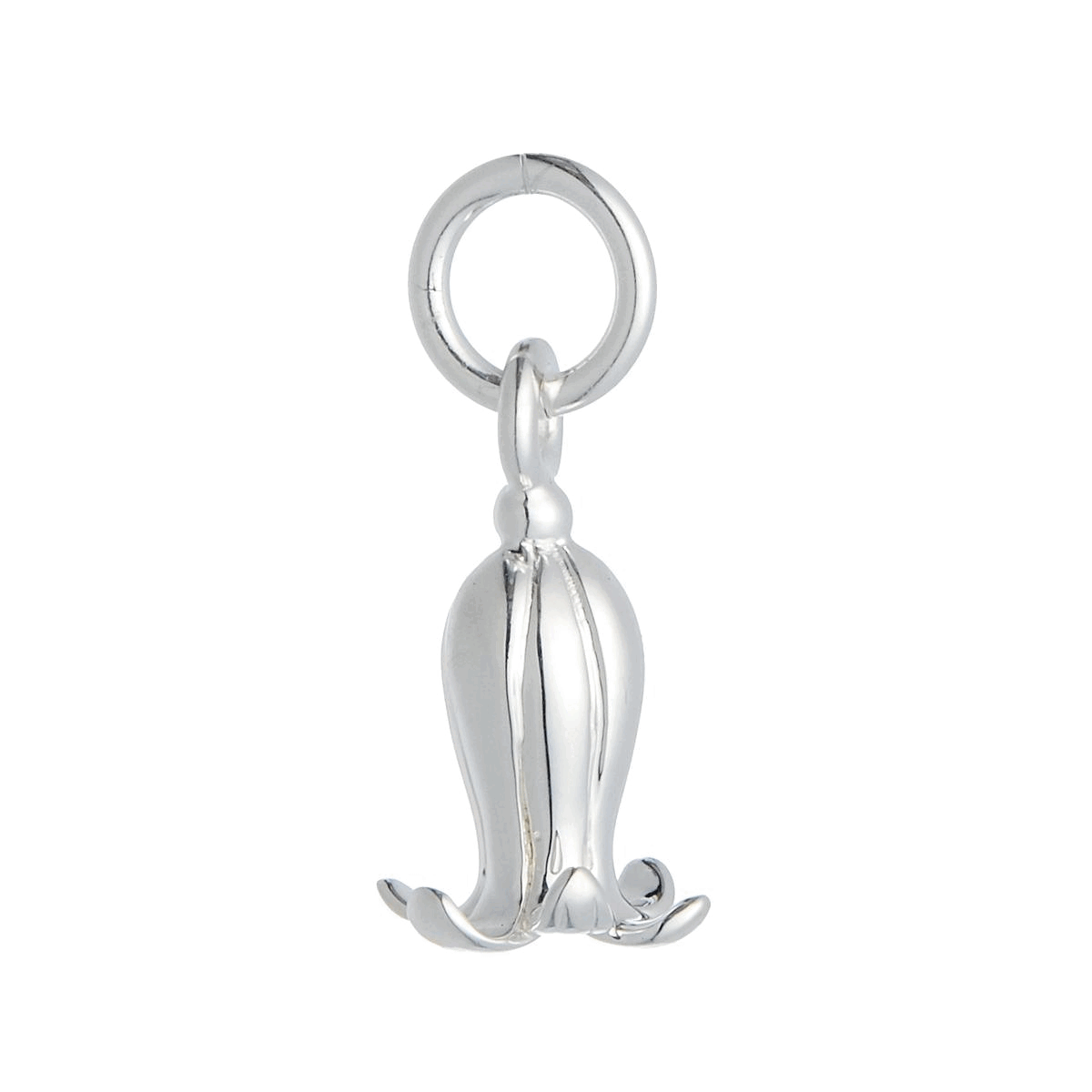 Elegant Scarlett Jewellery Bluebell Silver Charm with Open Jump Ring Detail