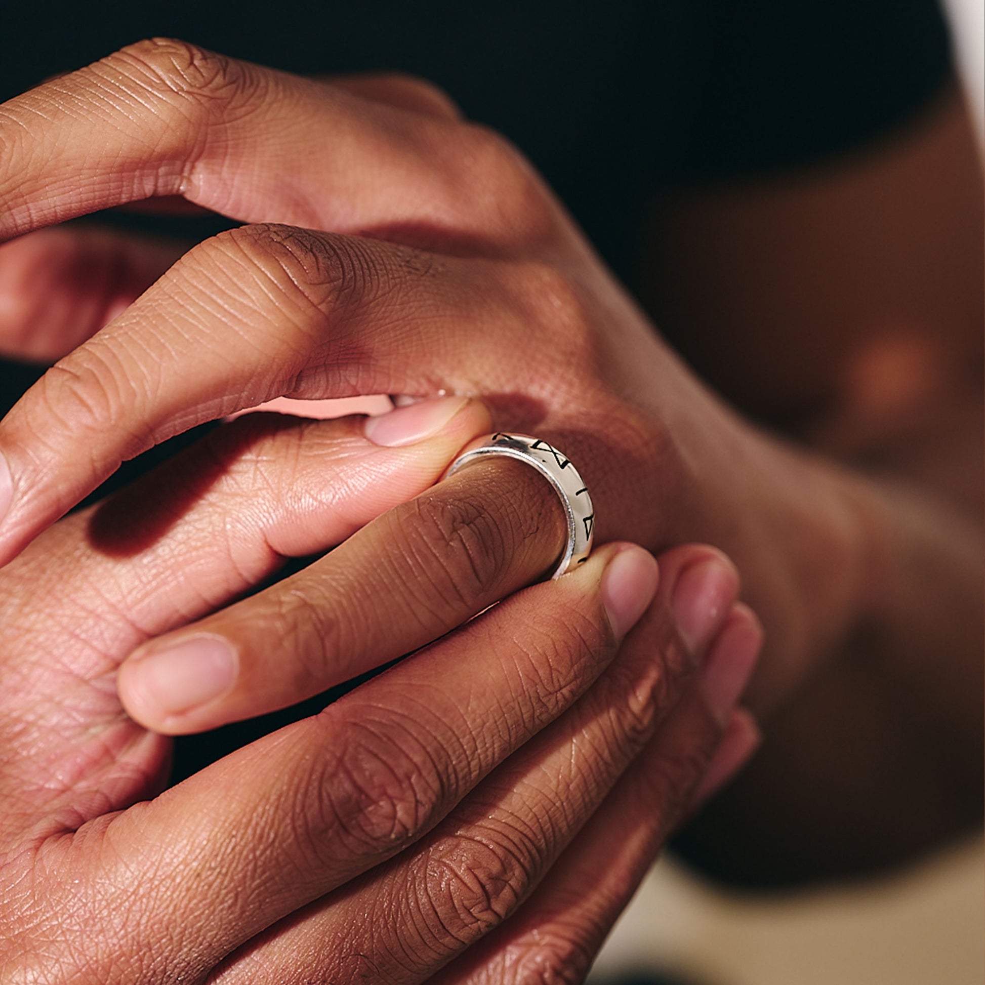 travel runes silver ring