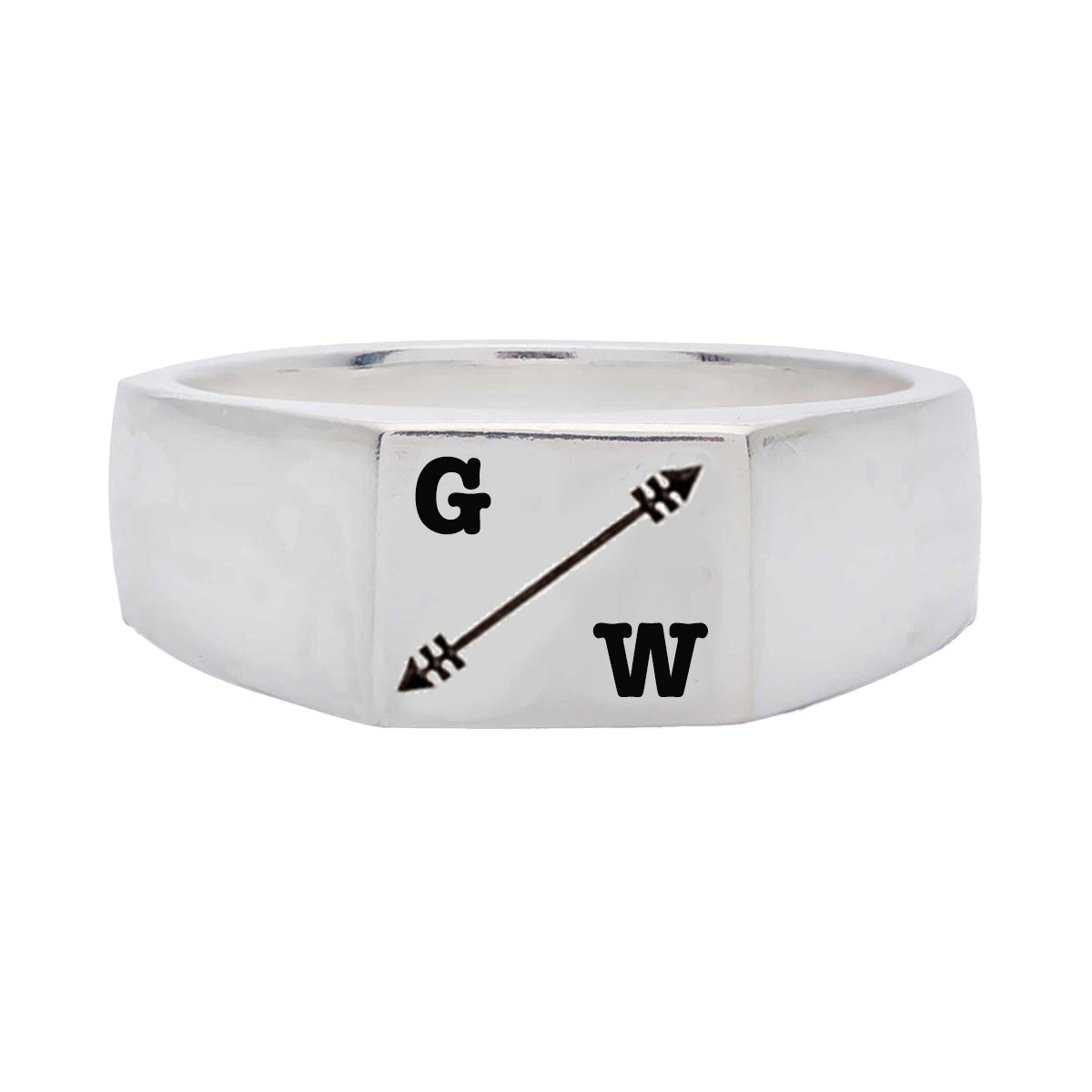Off The Map Adventure Arrow Silver Signet Ring