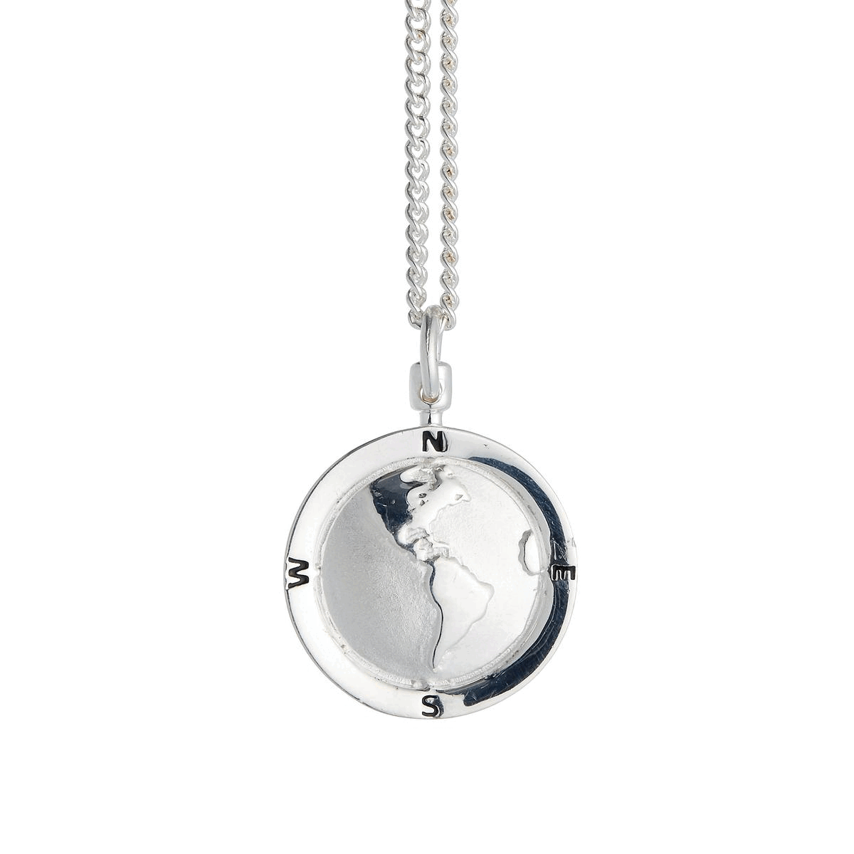 Scarlett Jewellery Silver USA Globe Necklace