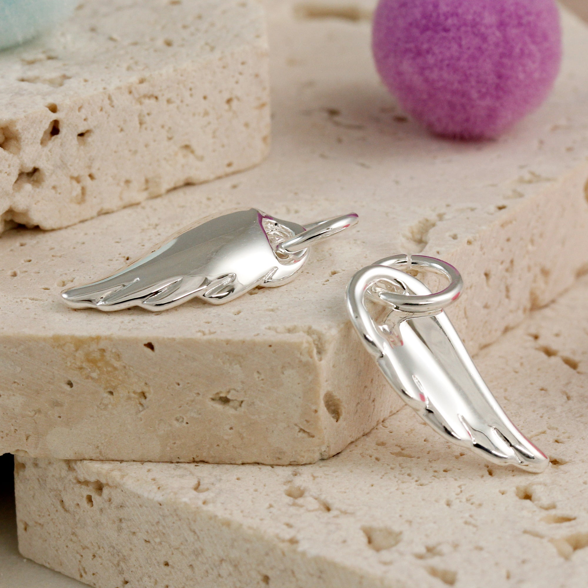 silver angel wing charms for bracelets