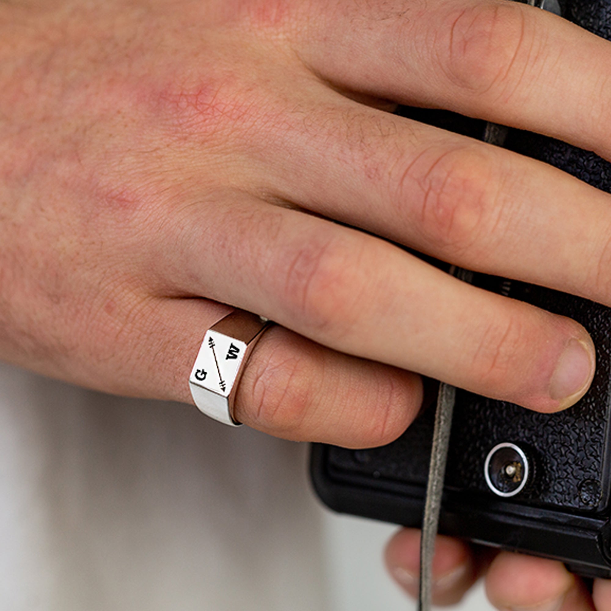 Personalised Adventure Arrow Silver Ring