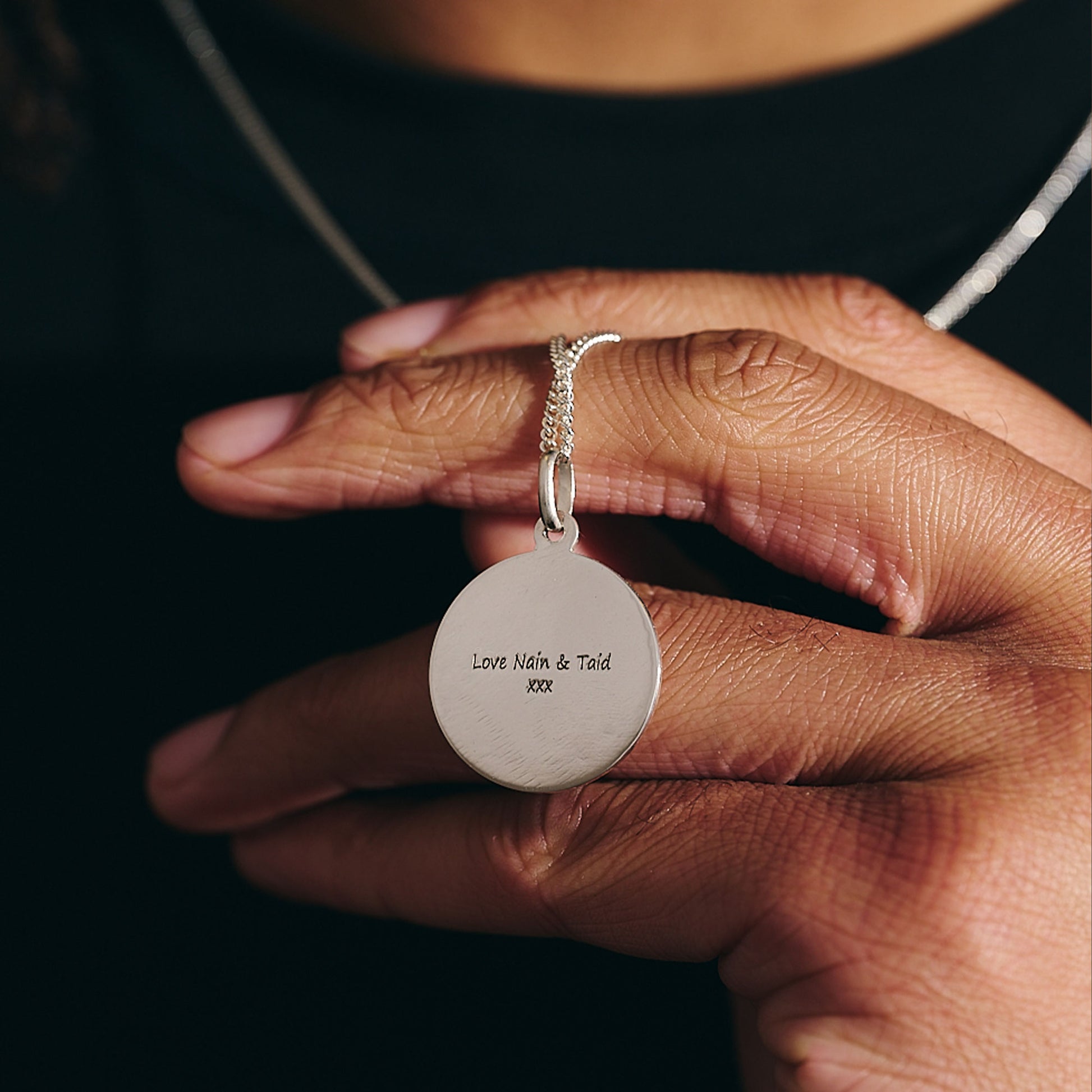 large solid silver saint christopher necklace