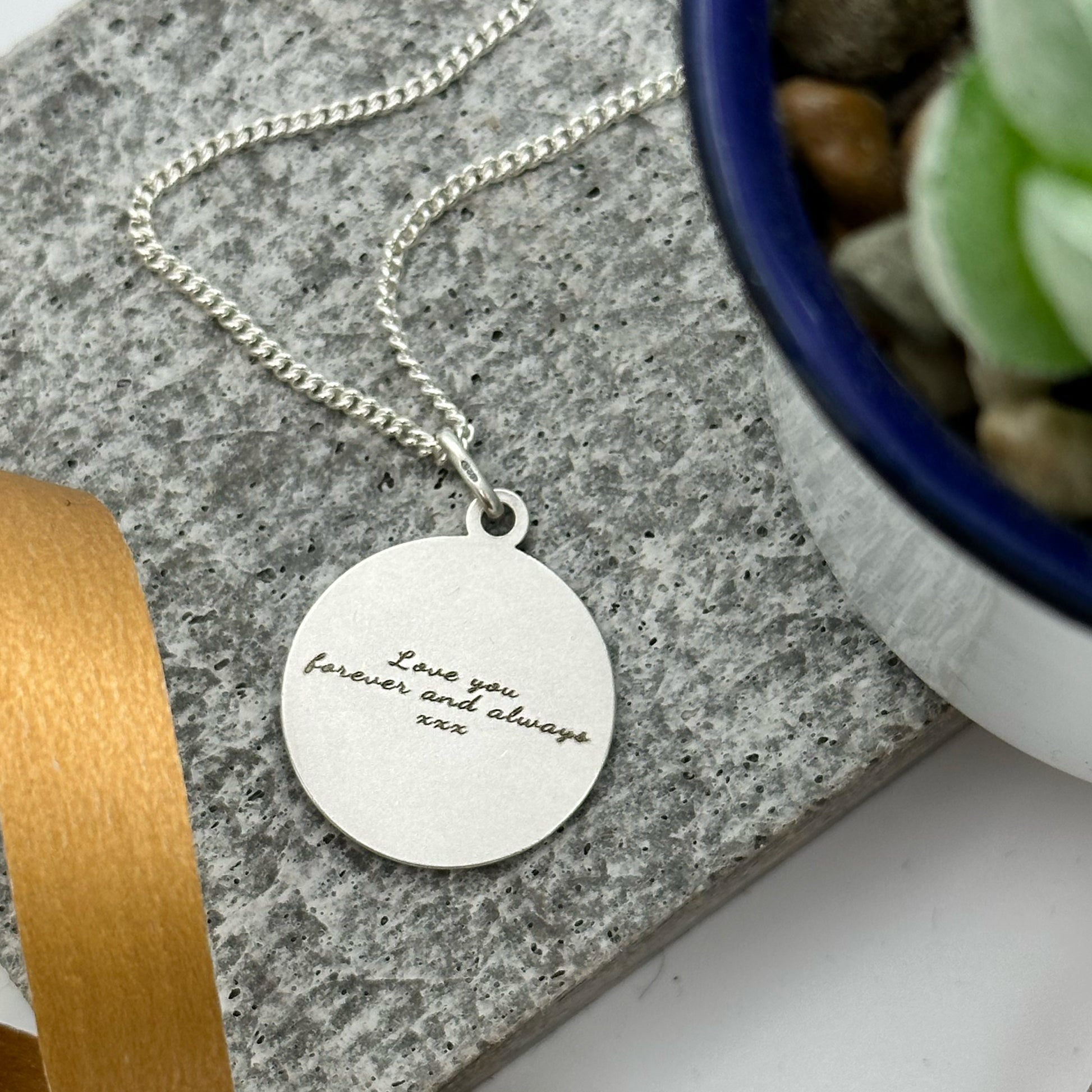 engraved vintage St Christopher with heavier curb chain 2mm