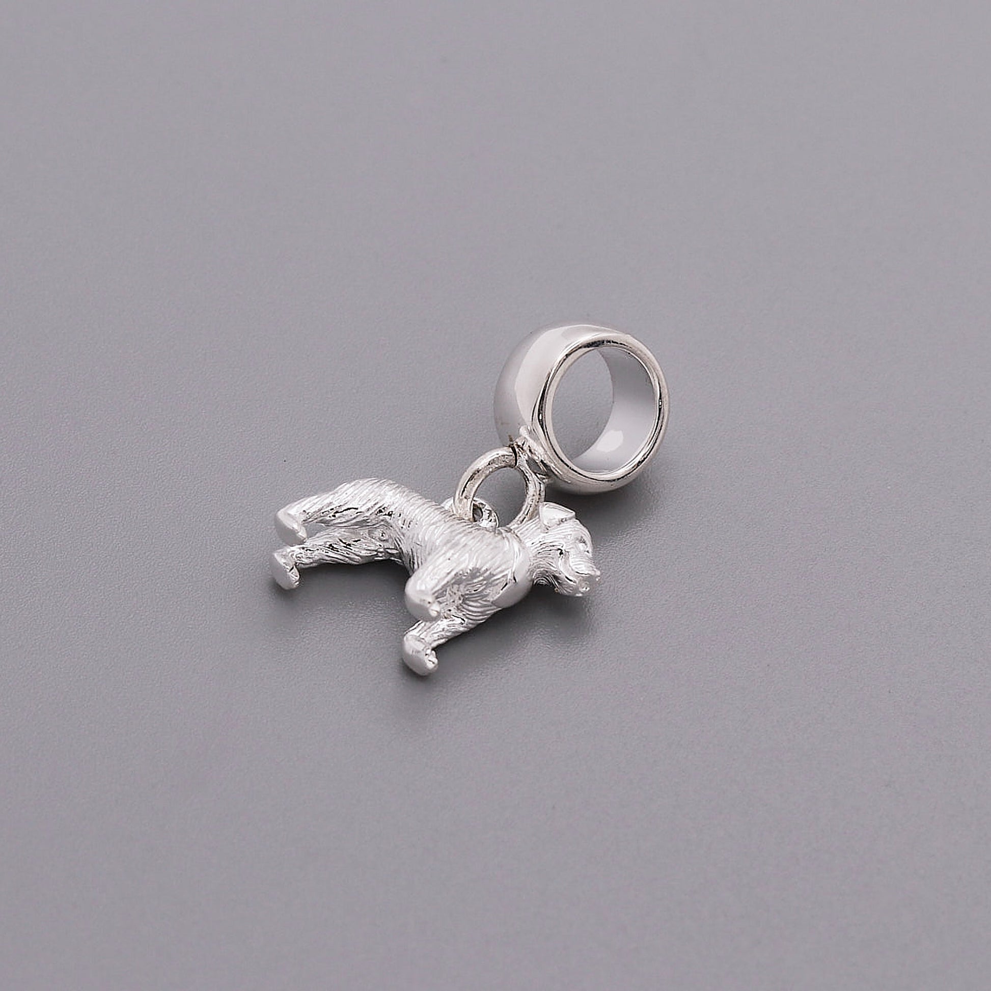 border terrier silver charm on charm carrier