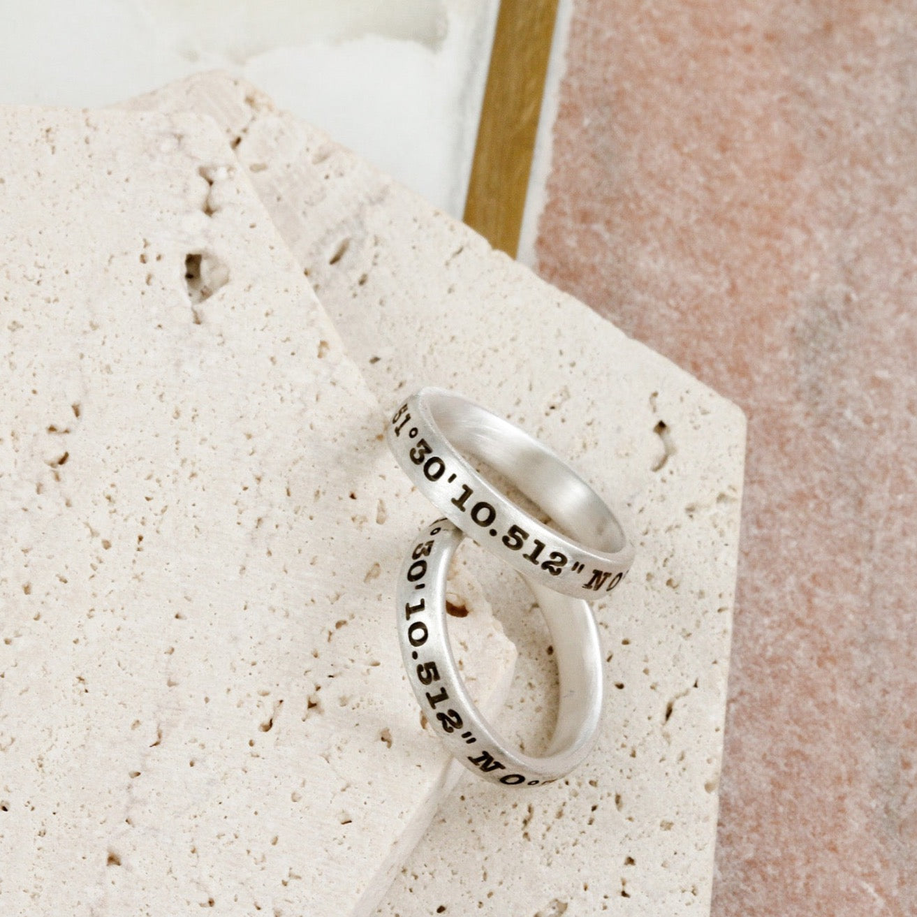 custom coordinates mens ring travel graduation gift ideas