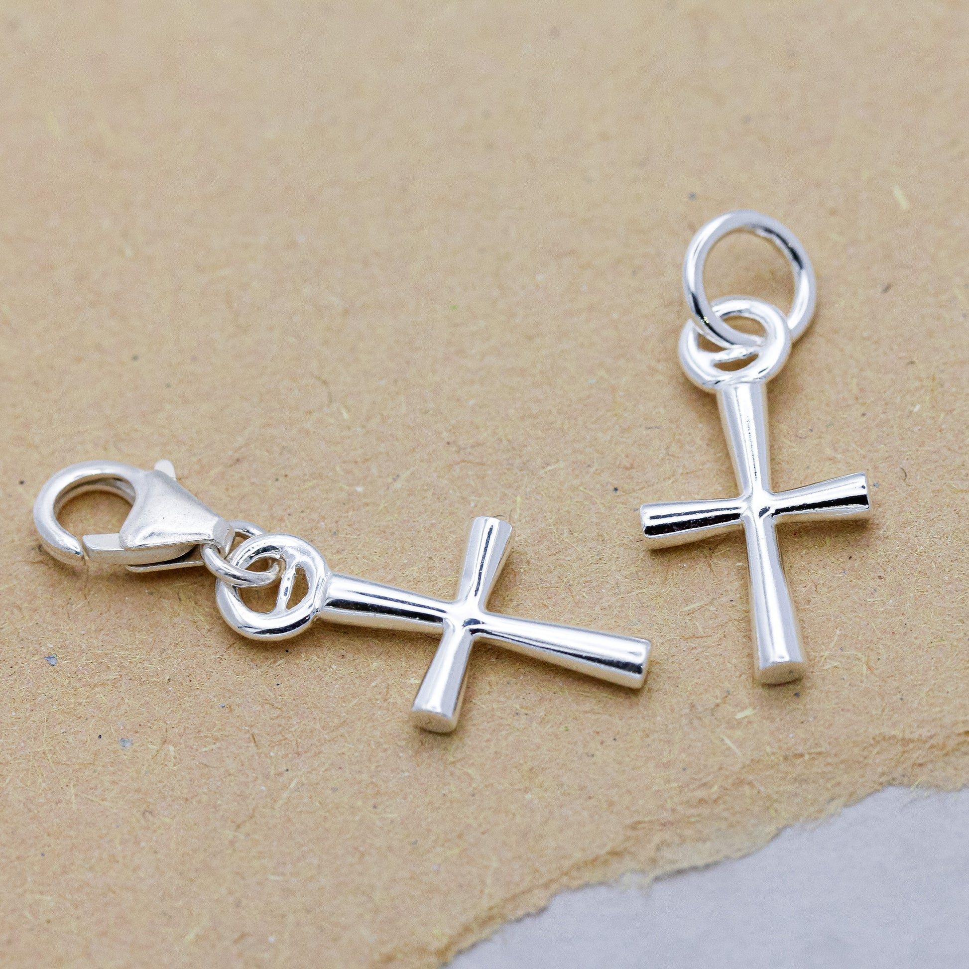 christening gift cross charm for bracelets or necklaces