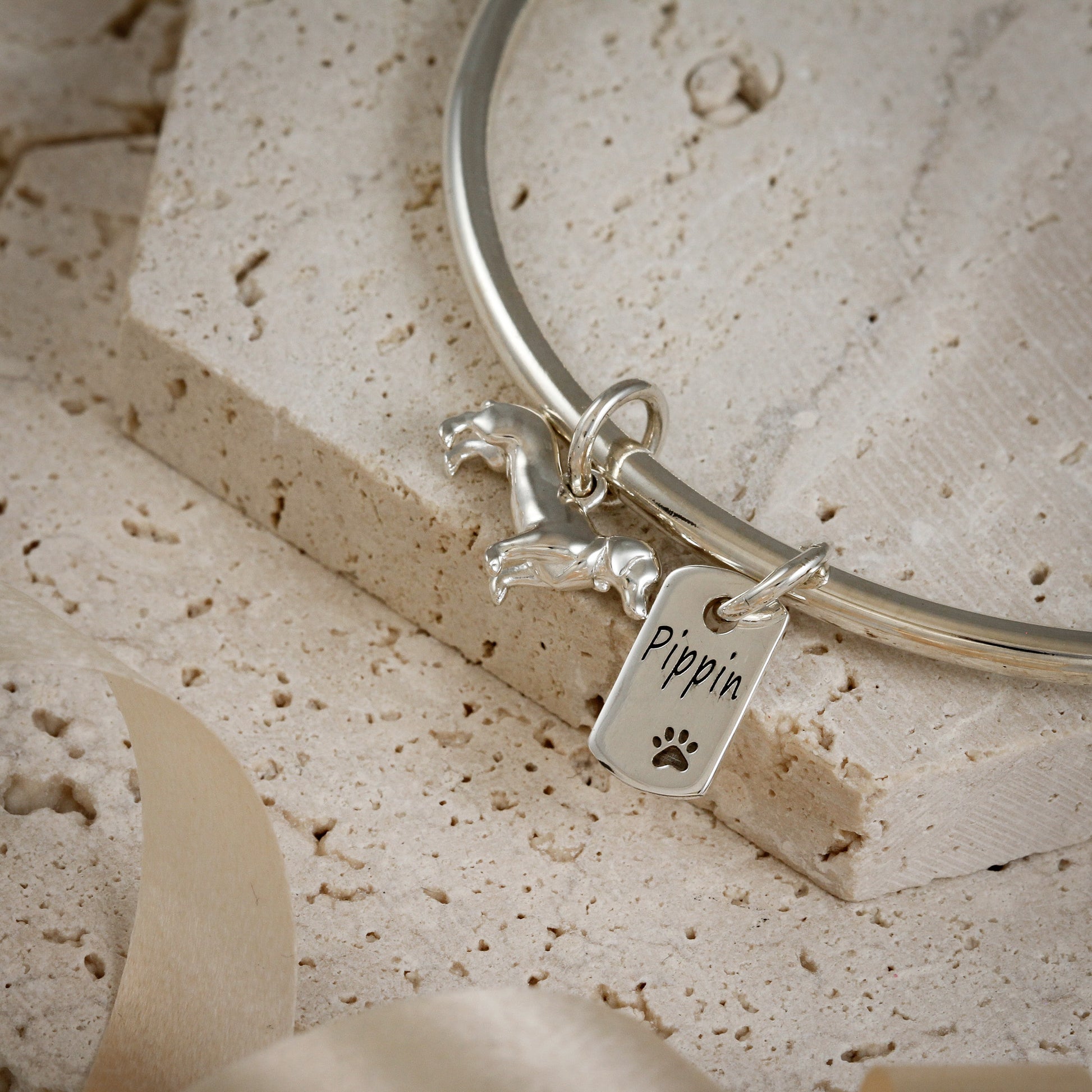 dachshund sausage dog personalised bangle