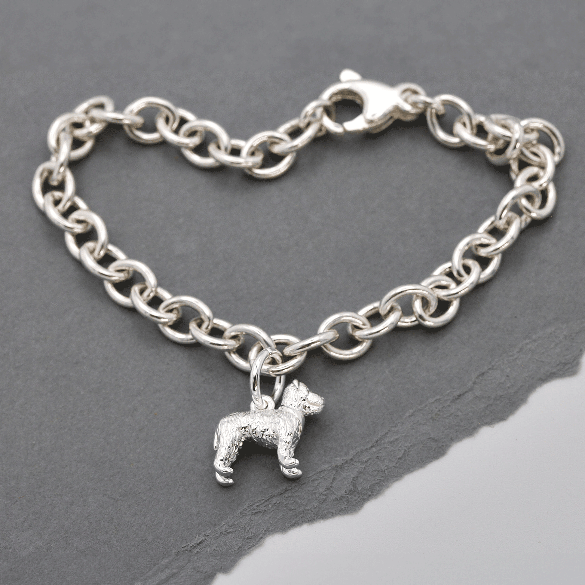 fox terrier silver charm bracelet