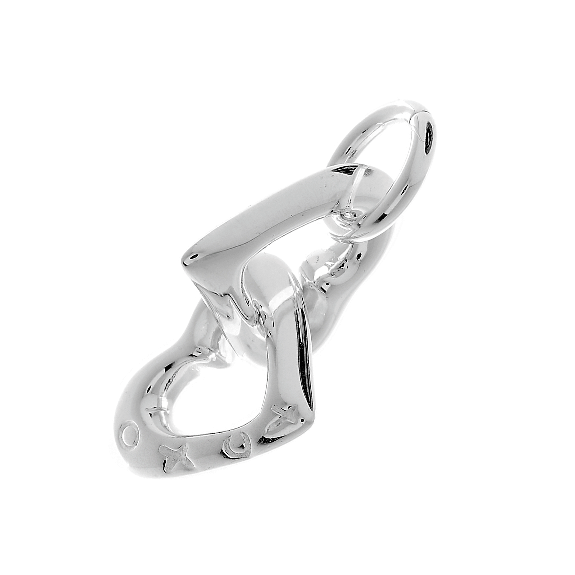 entwined hearts wit XOXO best friends forever silver charm