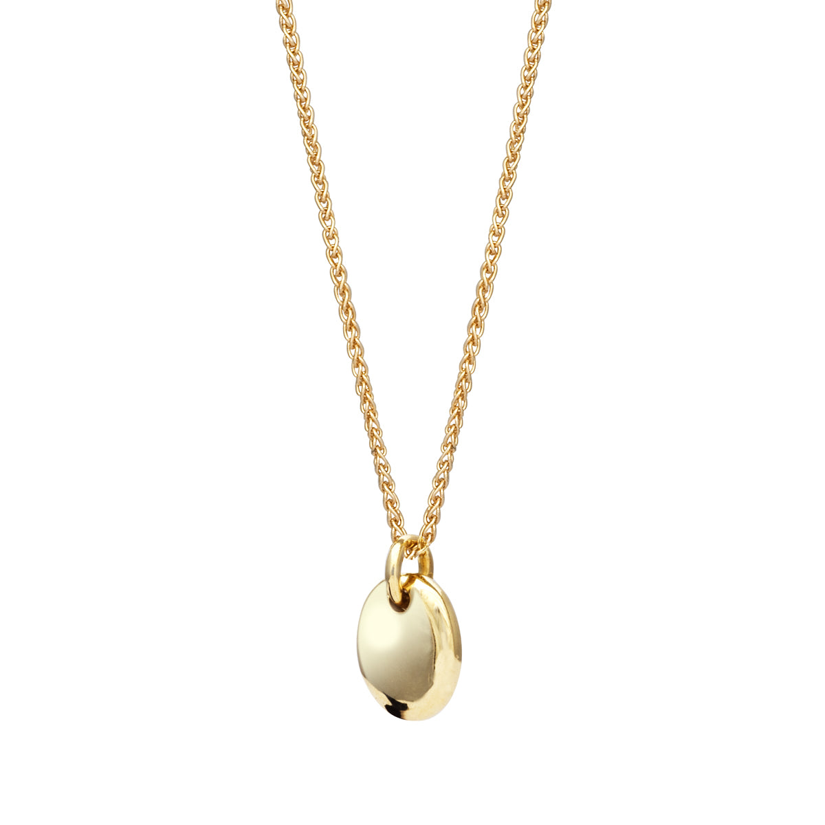 Collier personnalisé en or massif recyclé Pebble