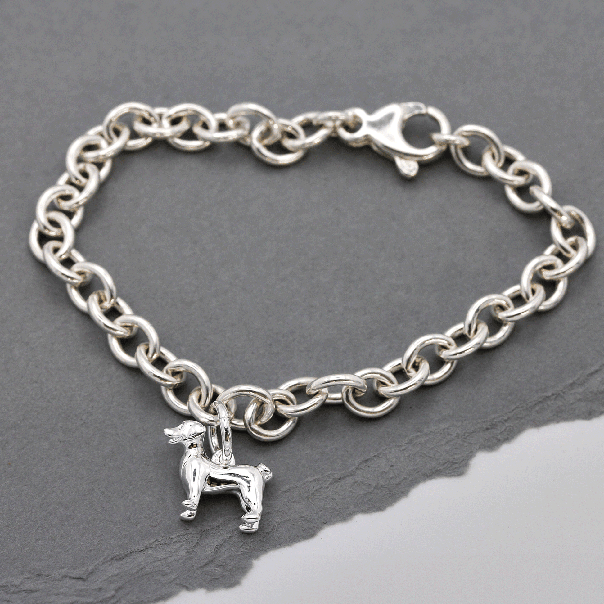 Jack Russel Terrier Silver charm Bracelet
