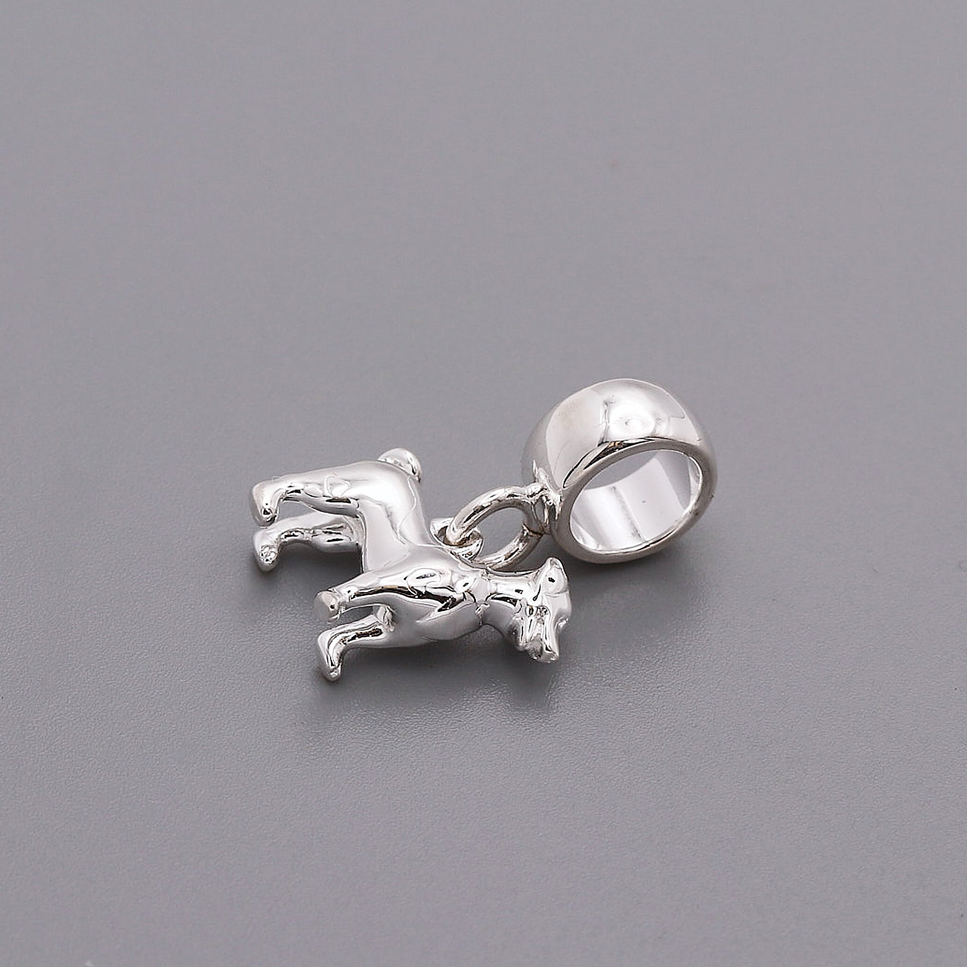 jack russell dog charm on charm carrier pandora compatible