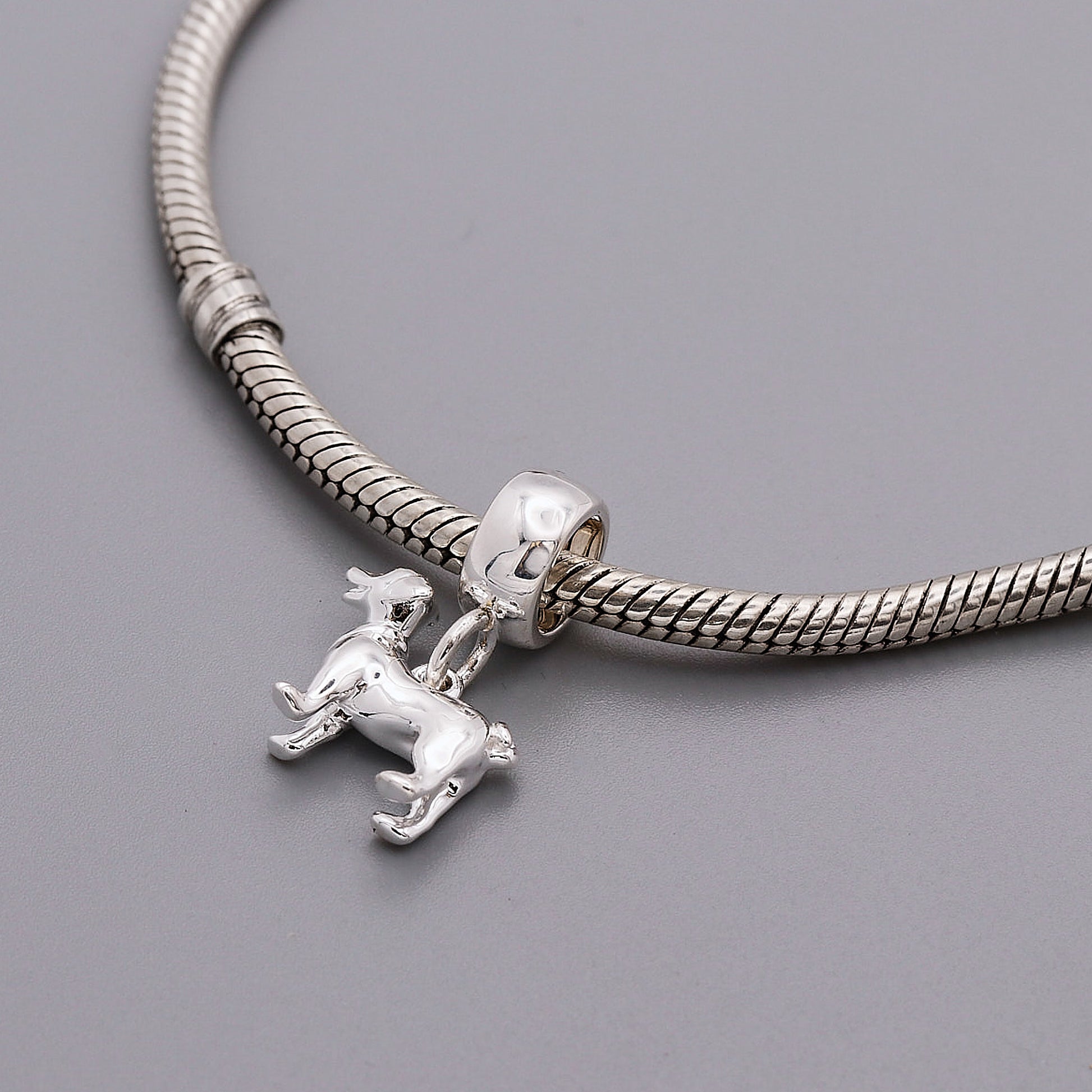 jack russell dog charm on charm carrier pandora compatible