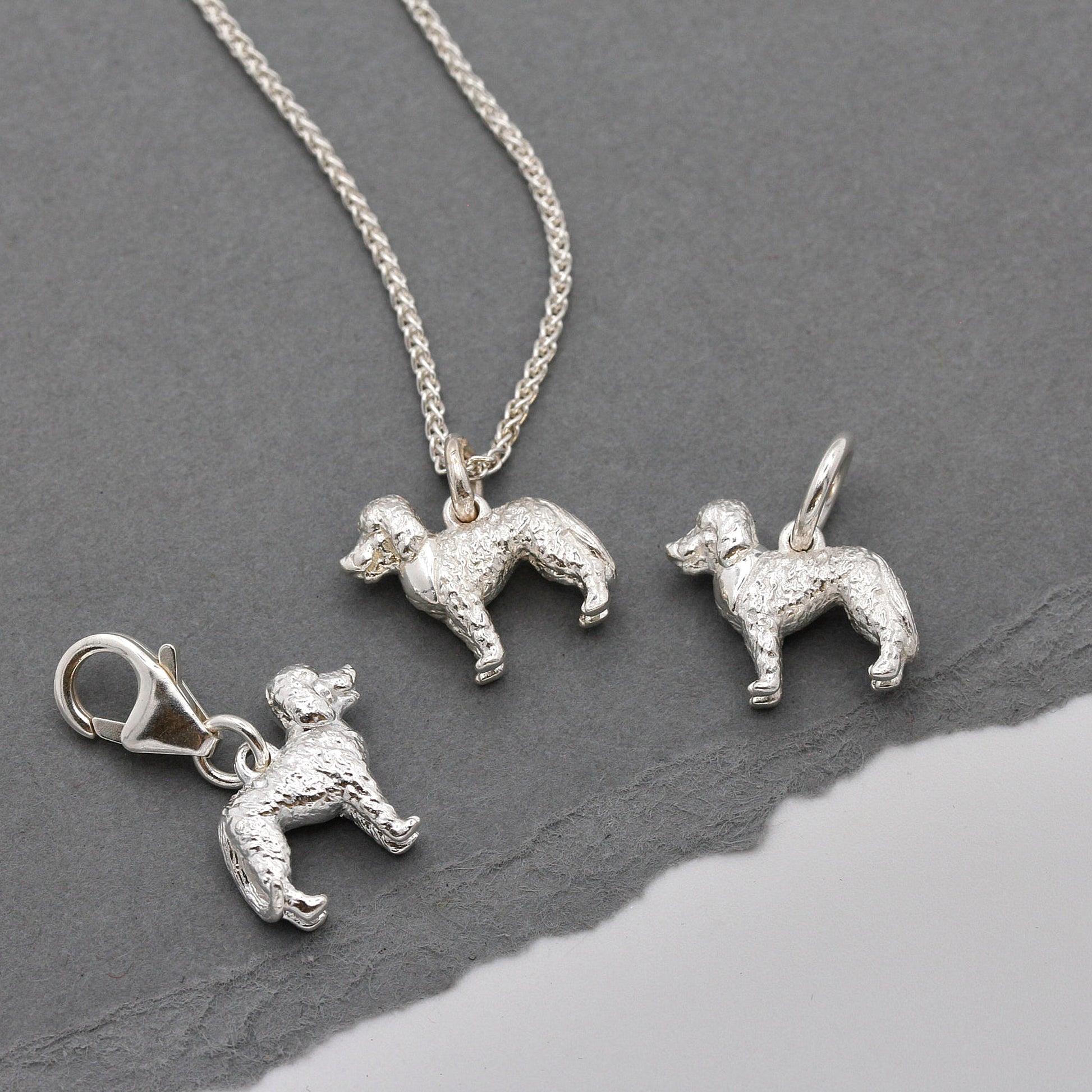 labradoodle designer silver dog breed bracelet charms