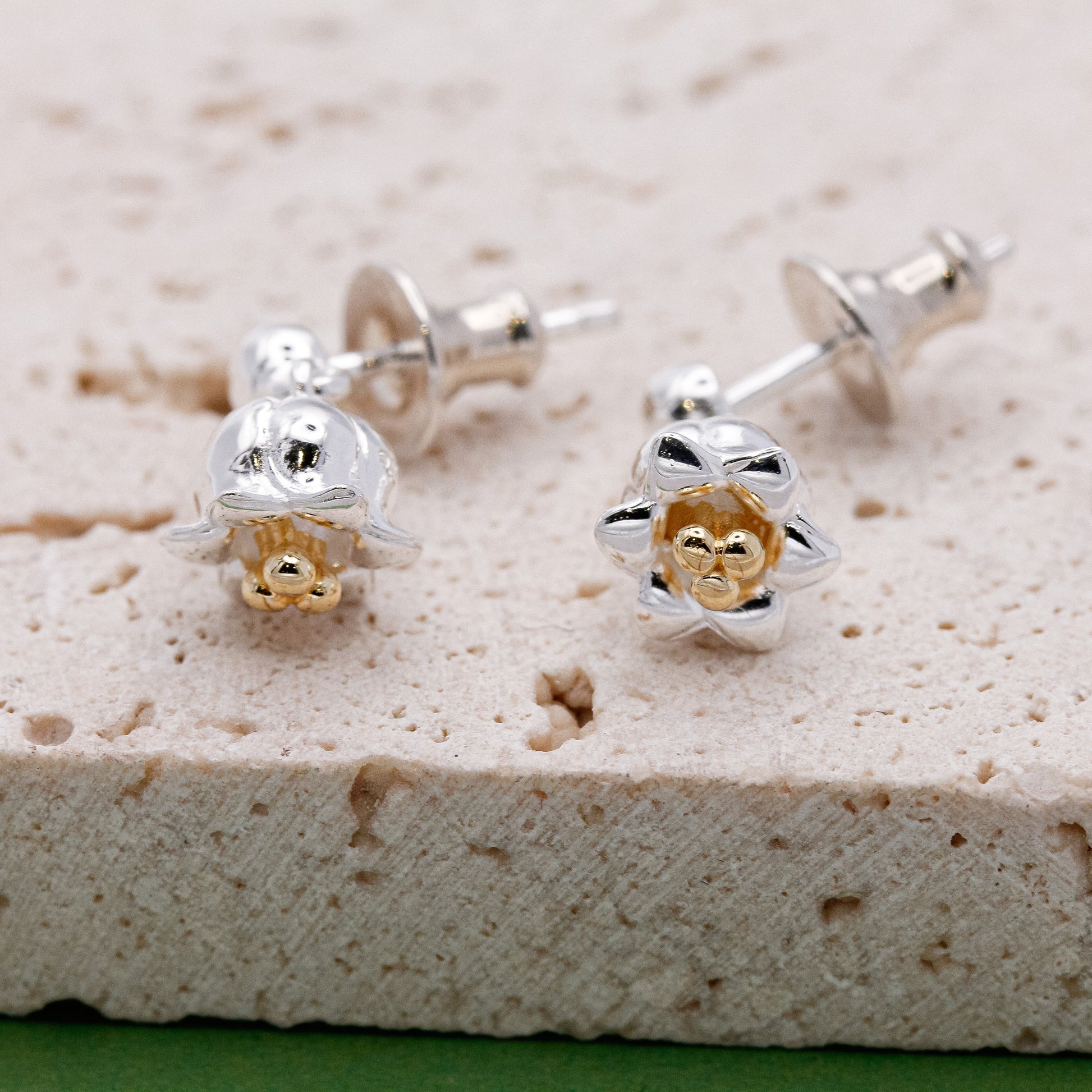 inside detail lily of the valley drop earrings