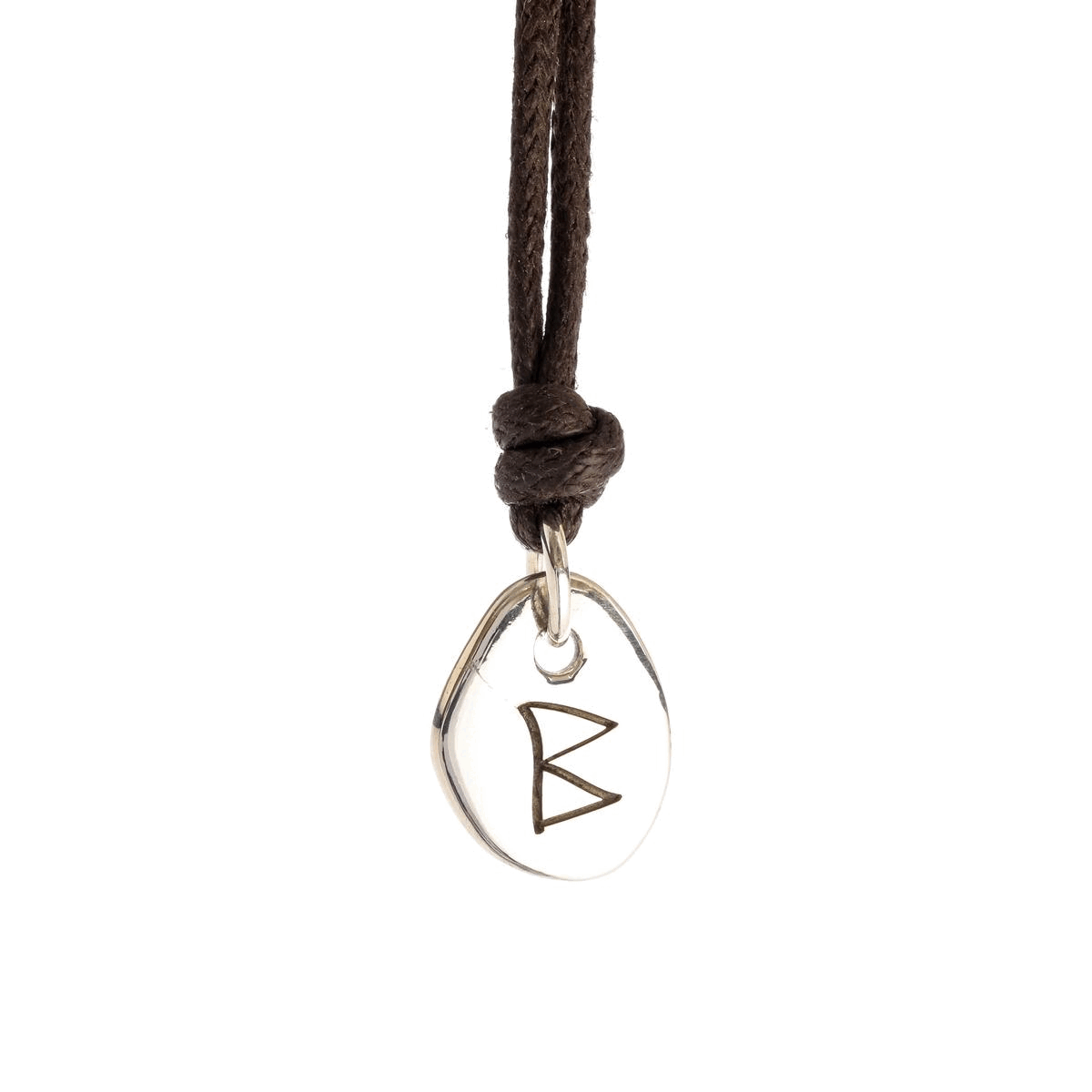 Travel Rune Aligz Protection - Silver & Leather pendant for men & women - ideal travel gif