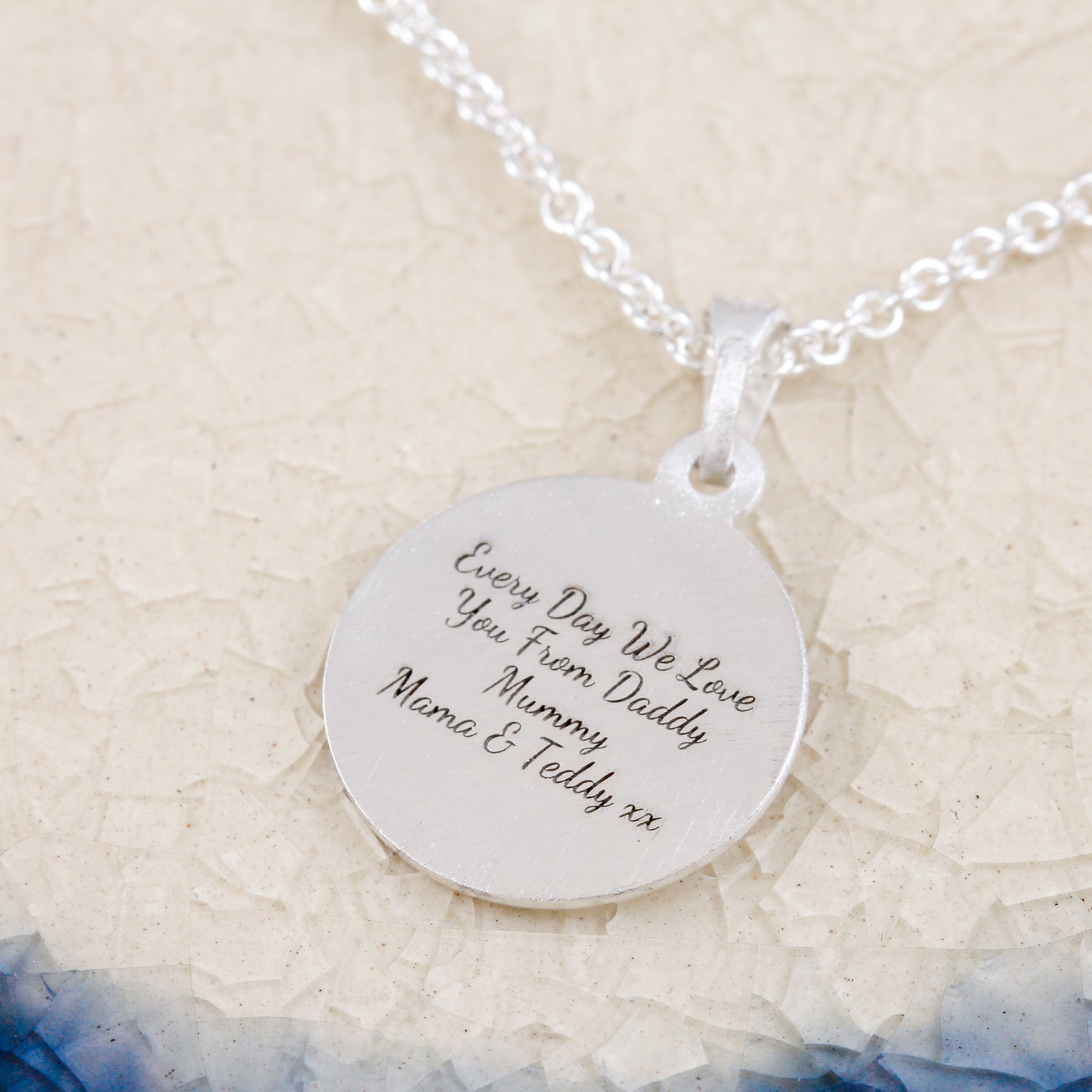 small silver saint christopher engraved