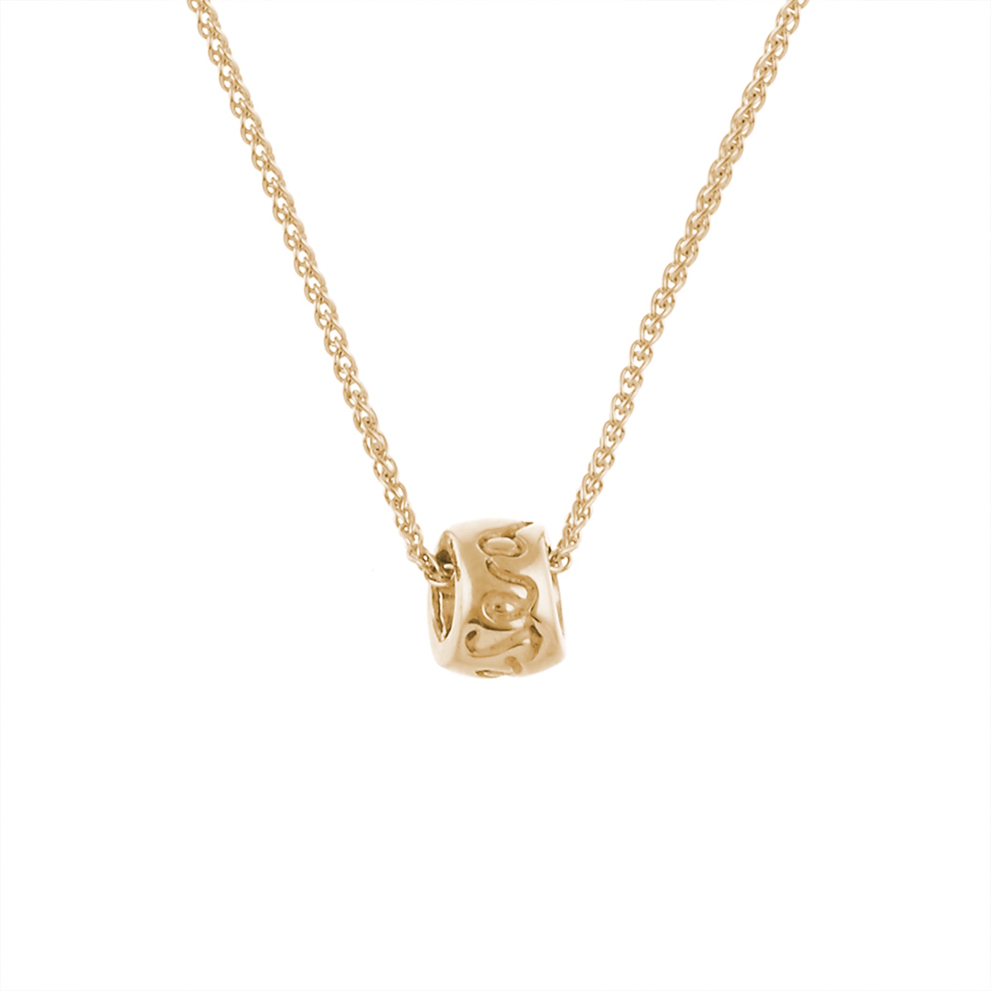 solid gold worry bead necklace scarlett jewellery