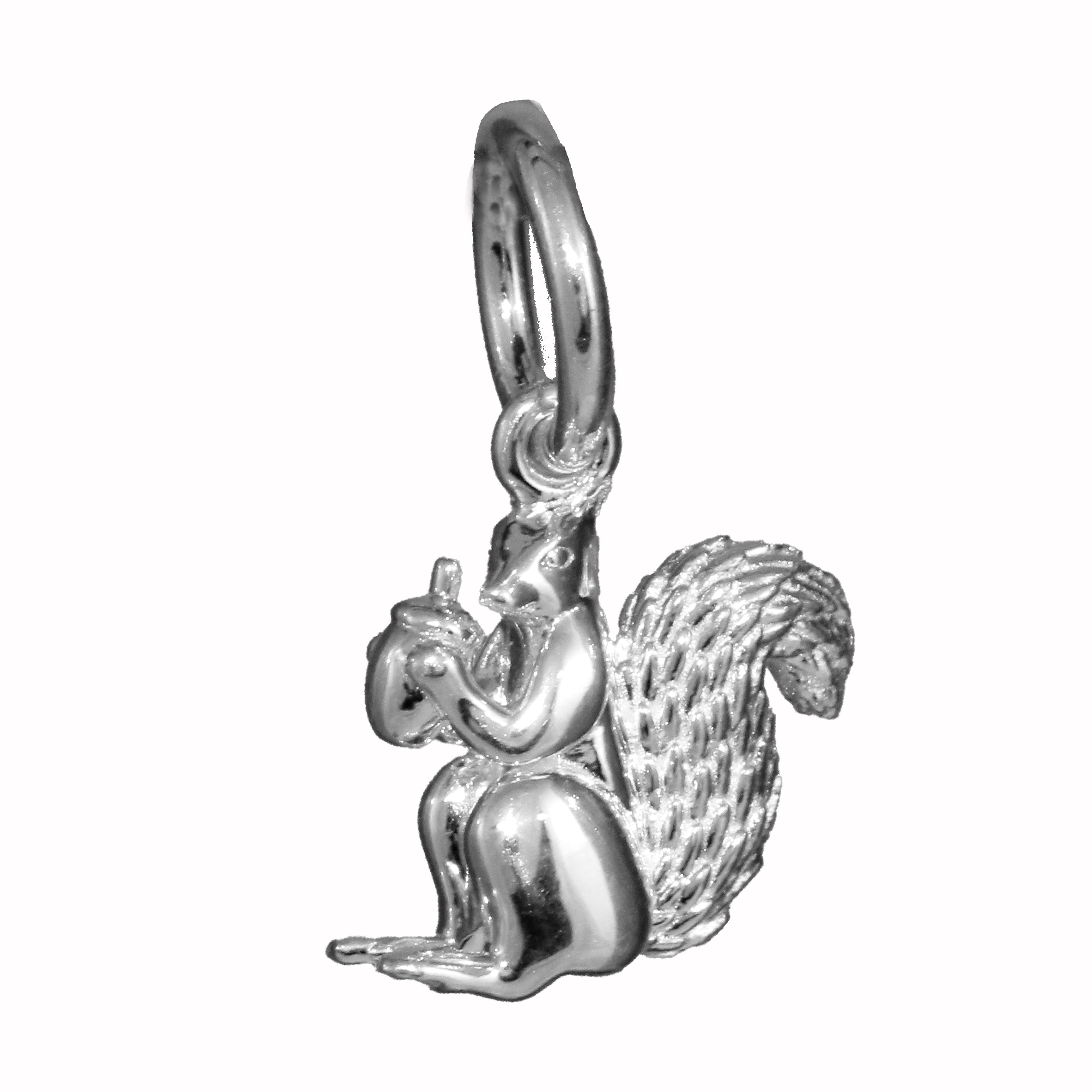 Sterling Silver Squirrel Charm - Scarlett Jewellery - Open Jump Ring