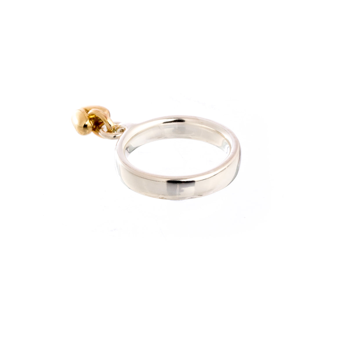 Sweetheart Silver &amp; Gold Charm Ring