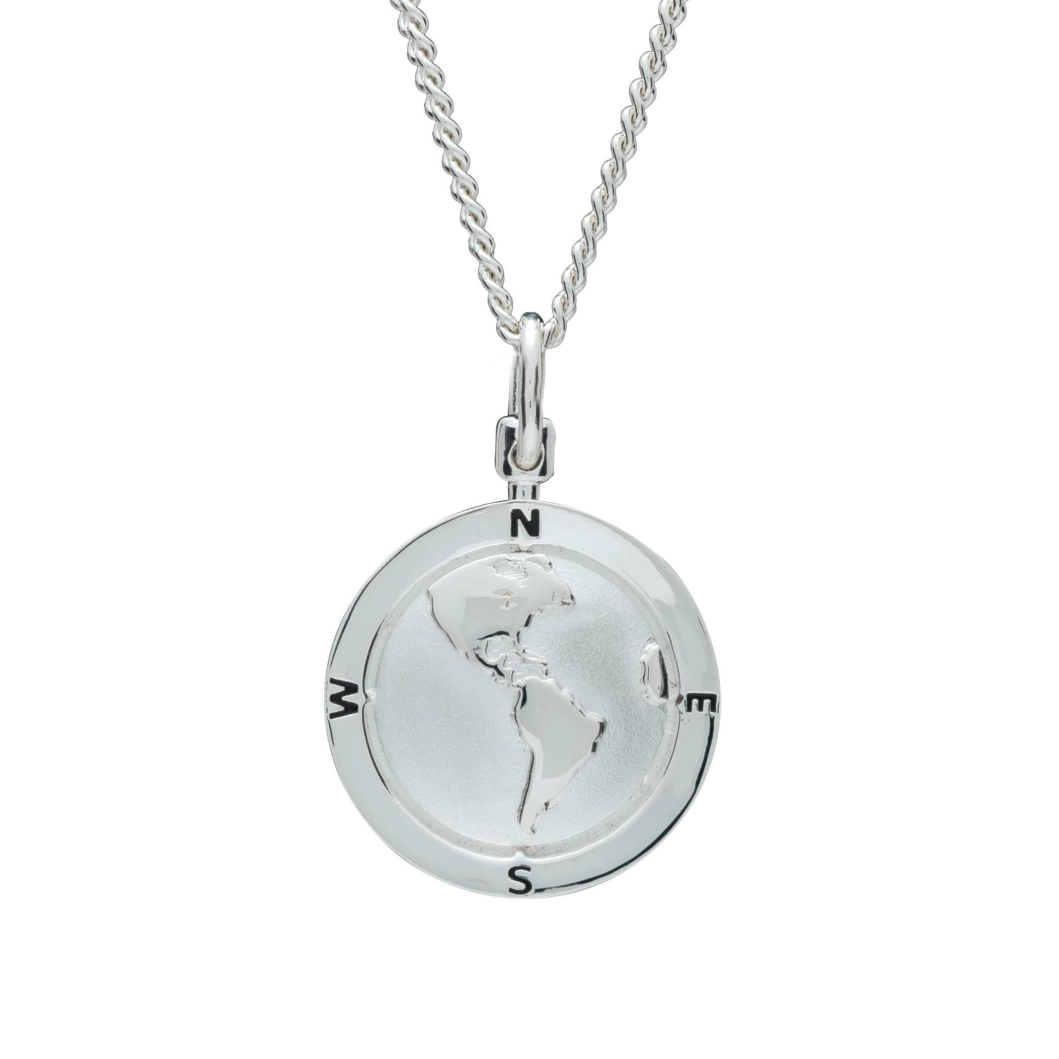 Scarlett Jewellery Silver USA Globe Necklace