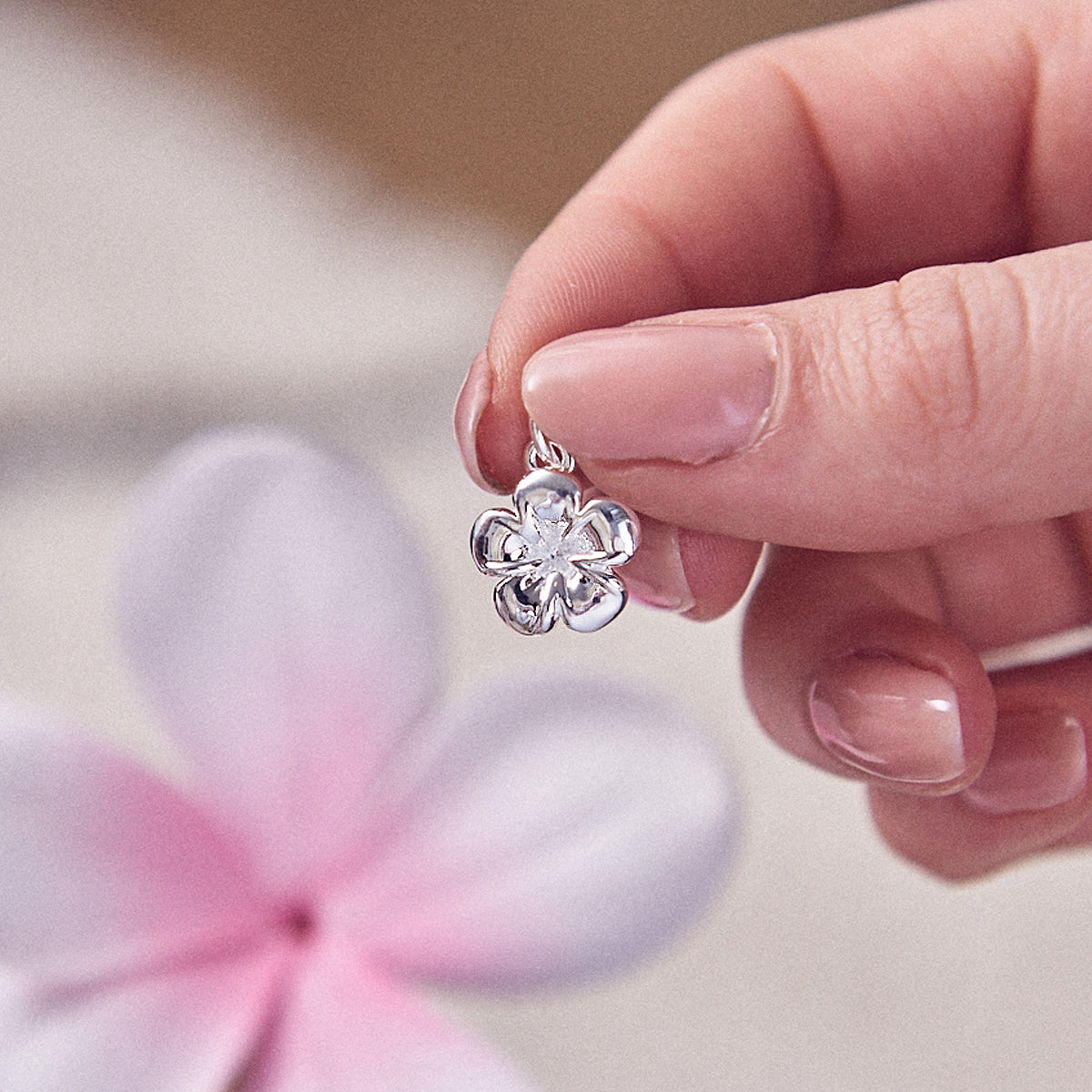 Frangipani Plumeria Flower Bracelet Charm Free uk delivery