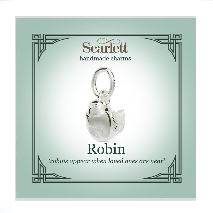 loved ones appear when robins are near poem meaning card silver robin charm