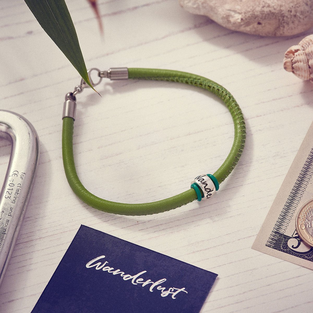 Wanderlust Leather Bracelet Alternative Silver St Christopher