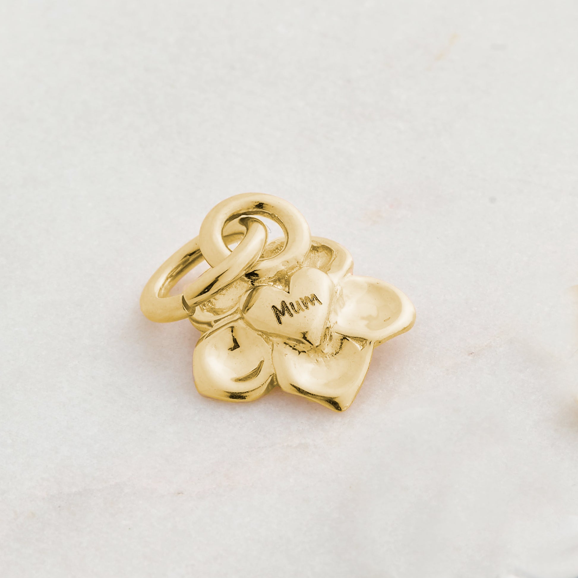 18ct gold vermeil forget me not flower charm scarlett jewellery Brighton UK