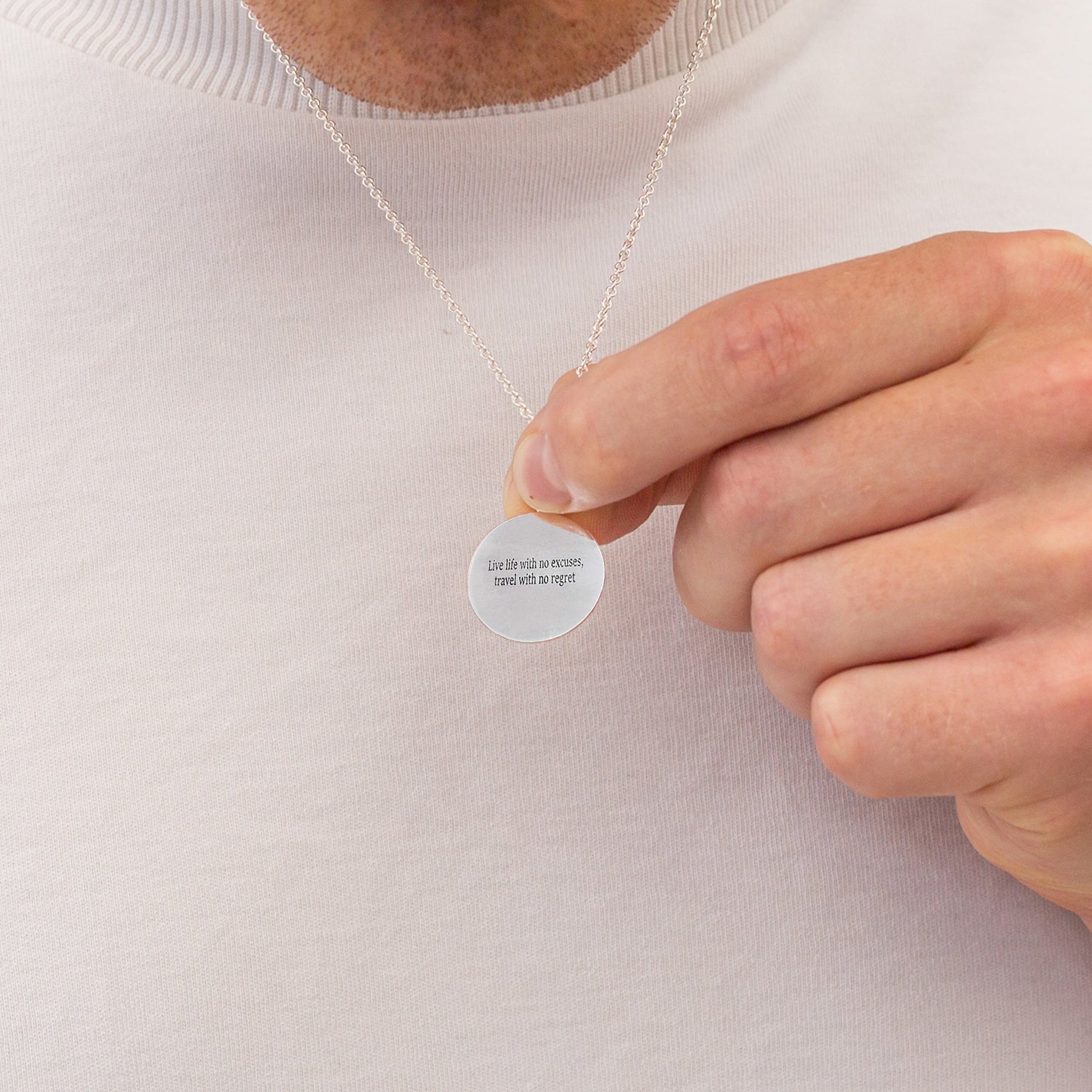 vintage style solid silver saint christopher necklace Off The Map travel gift jewellery UK