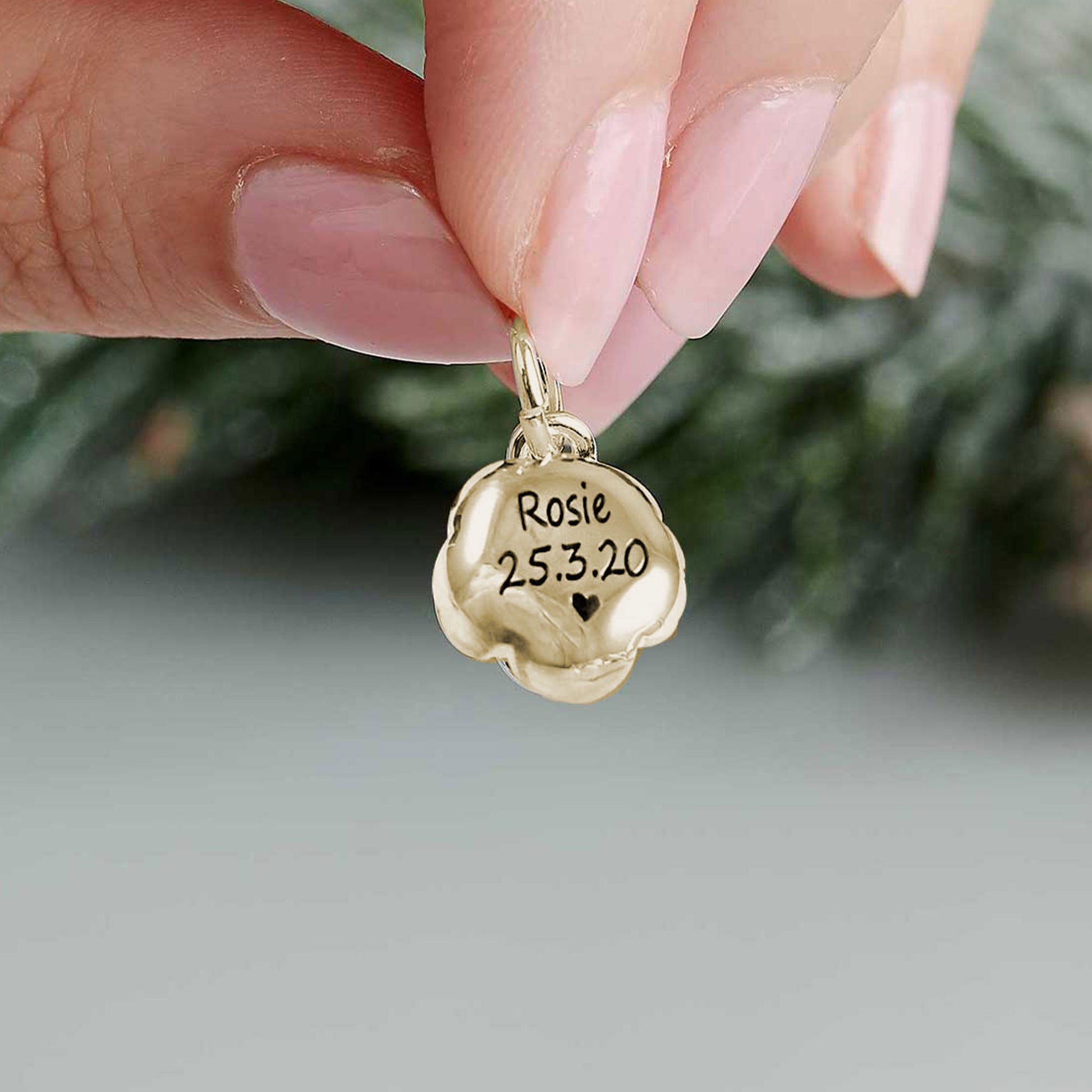 solid gold rose flower bracelet charm pendant necklace Chelsea Flower Show