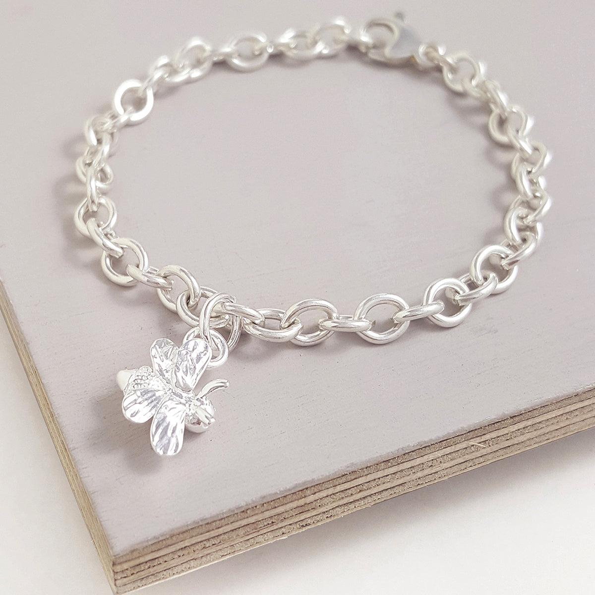 Bumble Bee Silver Bracelet Charm Scarlett Jewellery