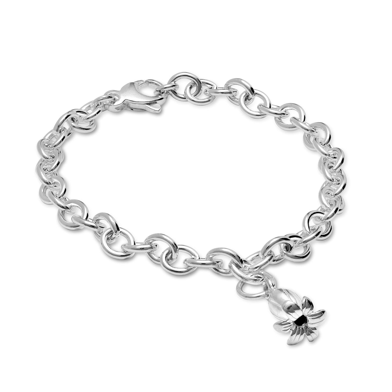 Bluebell Silver Charm Bracelet As seen at the Chelsea Flower Show by Scarlett Jewellery