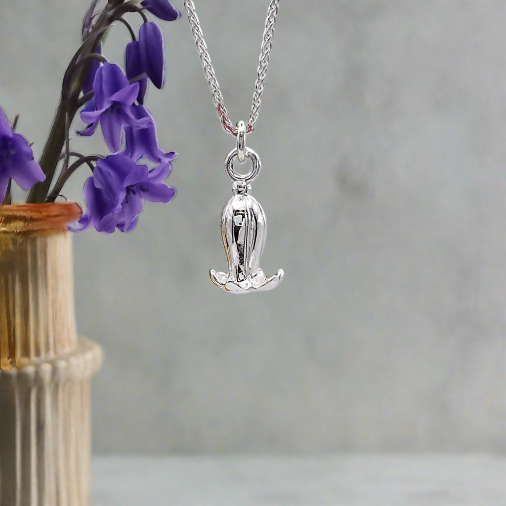 silver bluebell necklace Scarlett Jewellery spring jewellery design