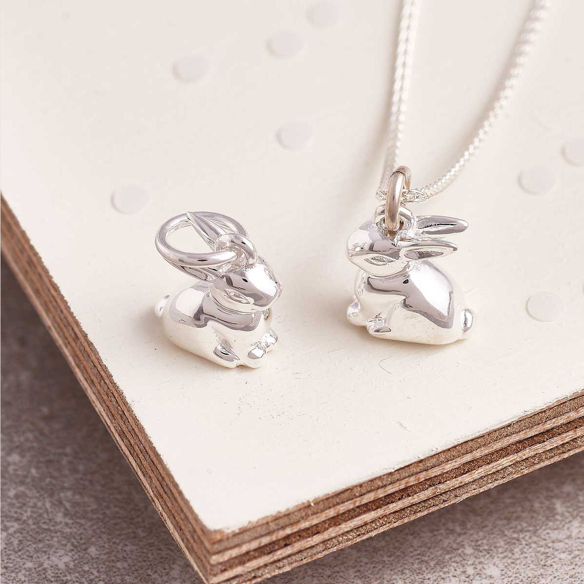 Sterling silver bunny rabbit charm fits all charm bracelets FREE UK DELIVERY