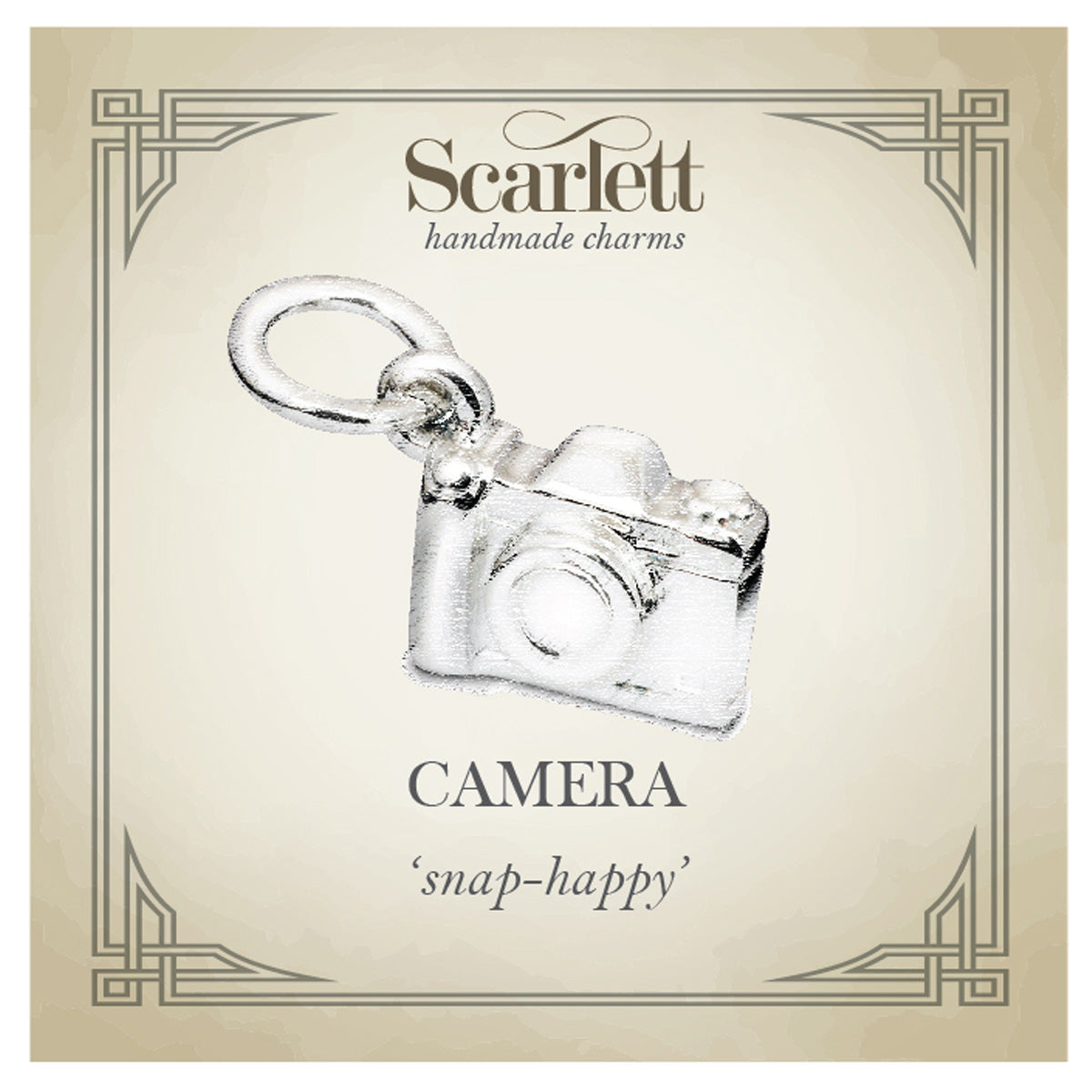 SLR Camera Silver Charm Vintage Style