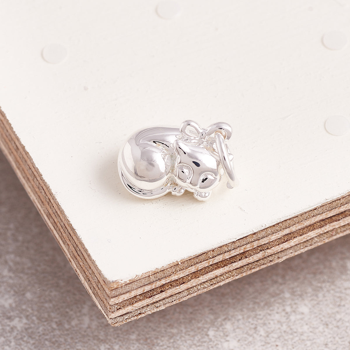 Cat Sterling Silver Charm for bracelet or necklace from Scarlett Jewellery