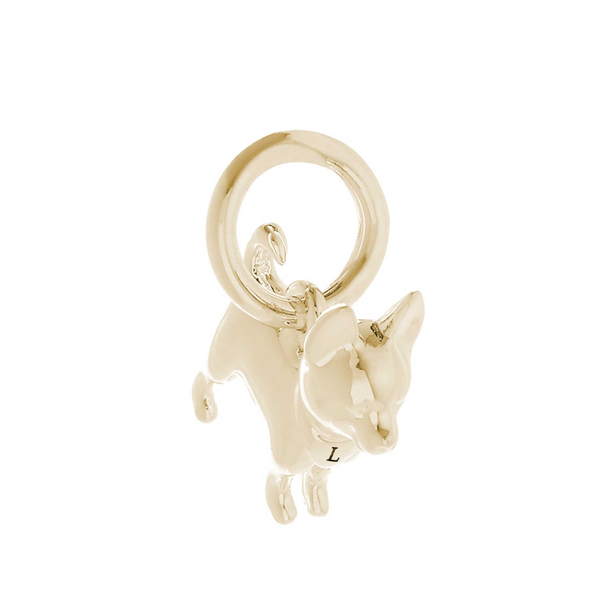 Chihuahua dog breed solid gold dog charm for bracelet Scarlett Jewellery Ltd