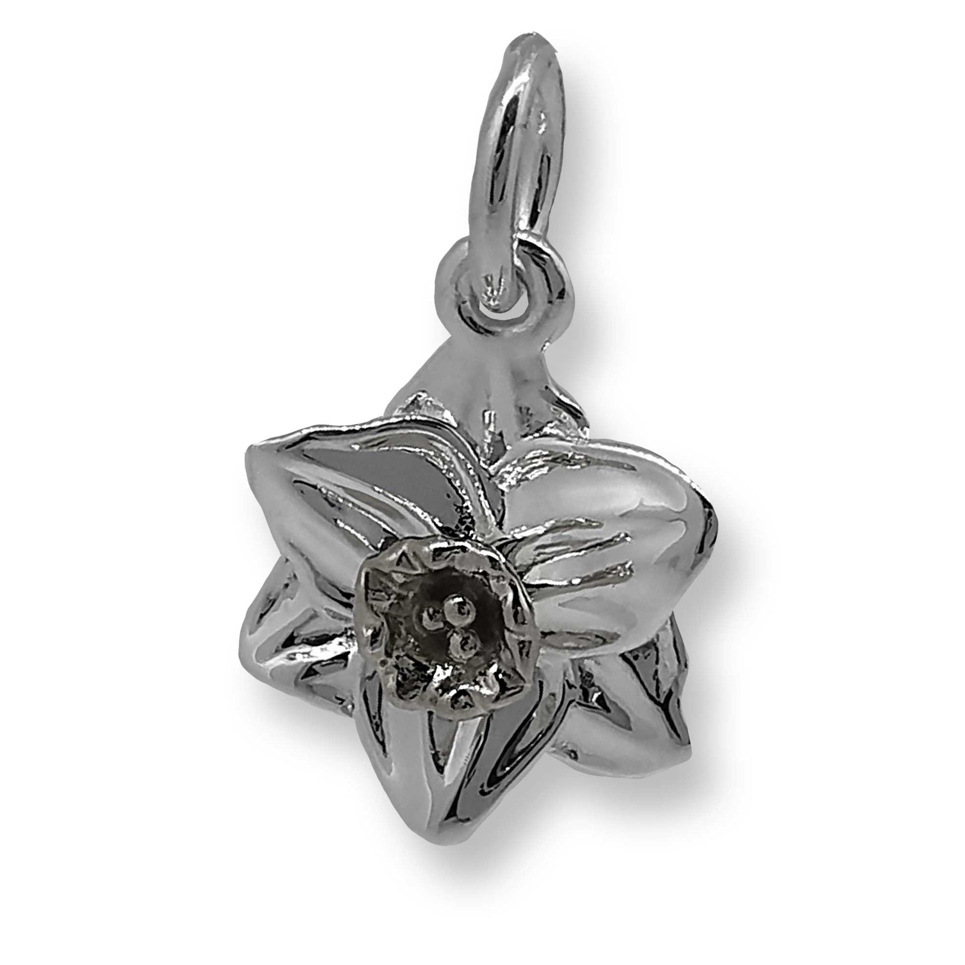 Daffodil flower silver charm scarlett jewellery chelsea flower show