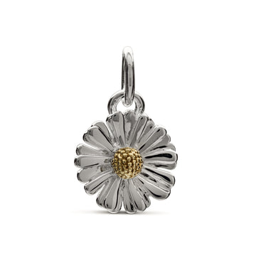Daisy Flower Silver & Gold Charm For Bracelets & Necklaces by Scarlett Jewellery