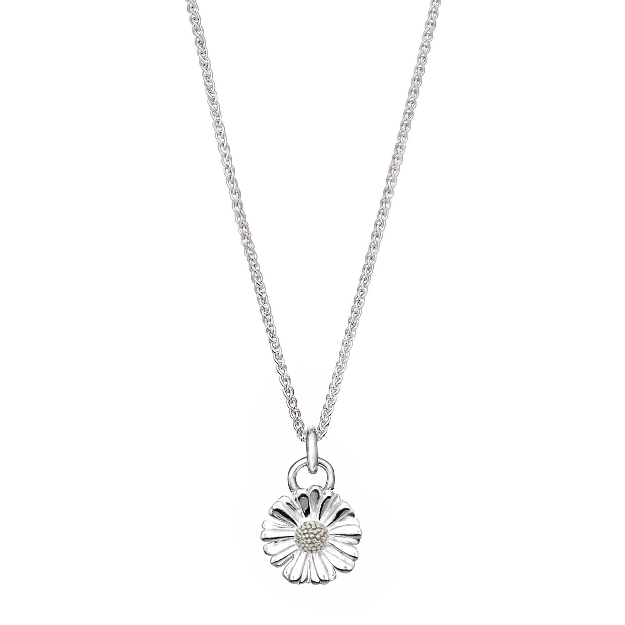 Daisy flower silver necklace RHS chelsea flower show scarlett jewellery