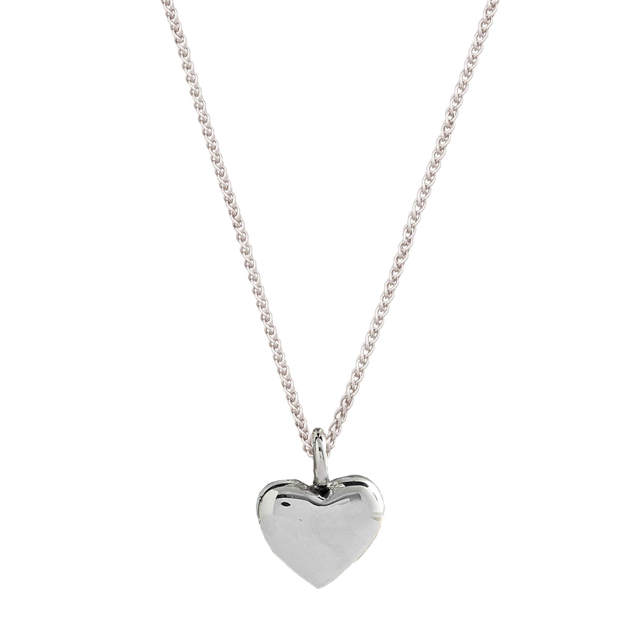 solid silver chunky heart pendant for women christmas gift for wife Scarlett Jewellery