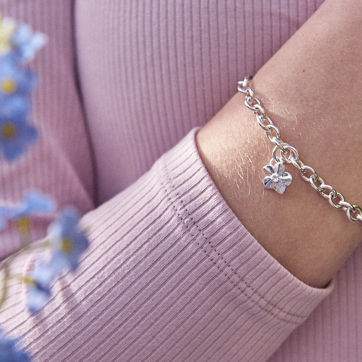 flower charm bracelet memorial gift alzheimers society