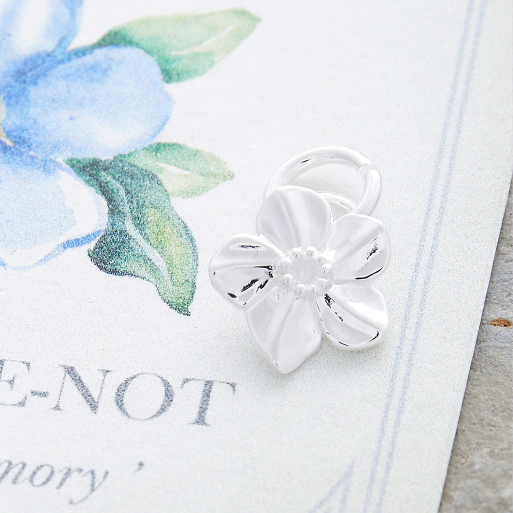 Forget-Me-Not Flower Silver Charm Scarlett Jewellery