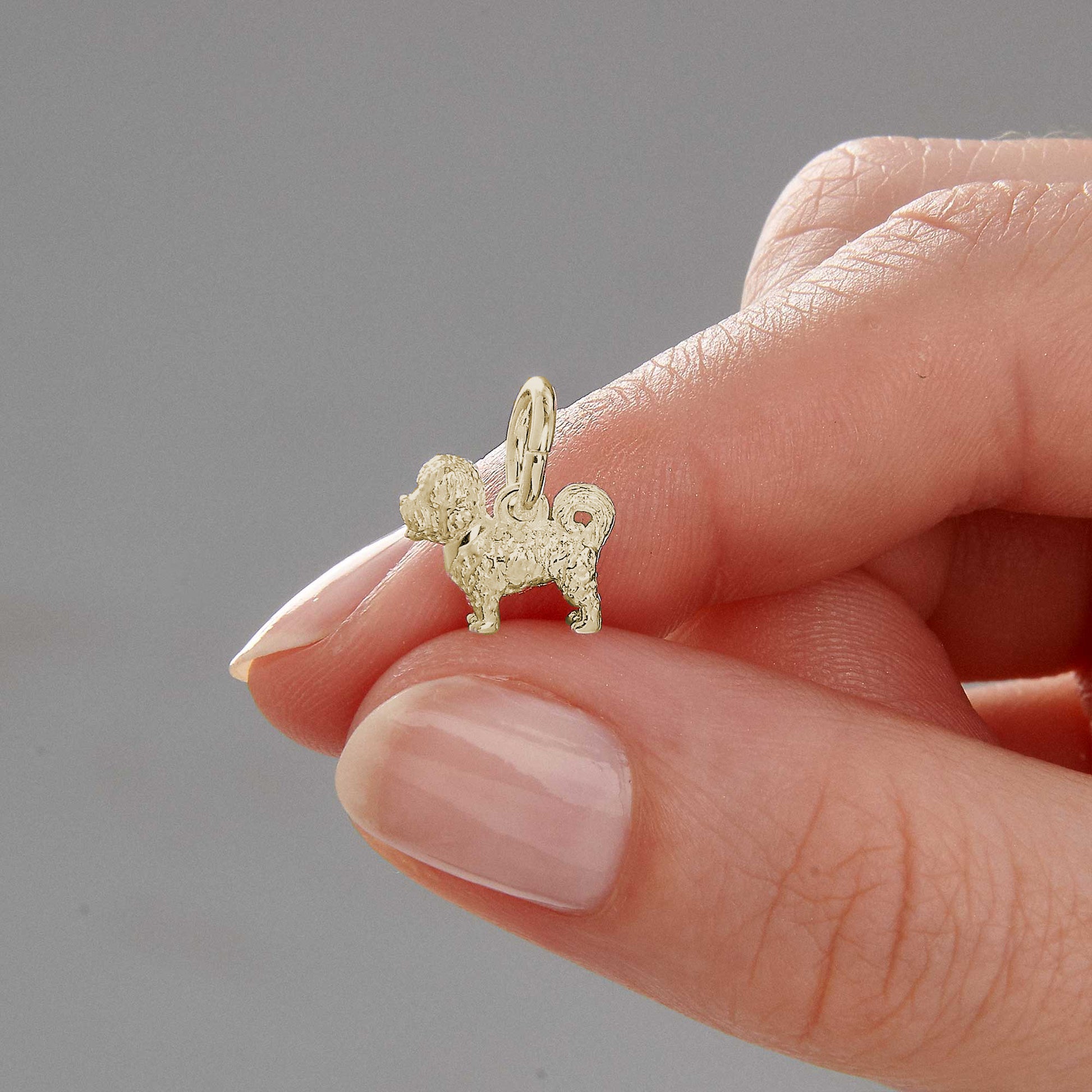 solid 9ct gold maltipoo cross breed dog charm scarlett jewellery