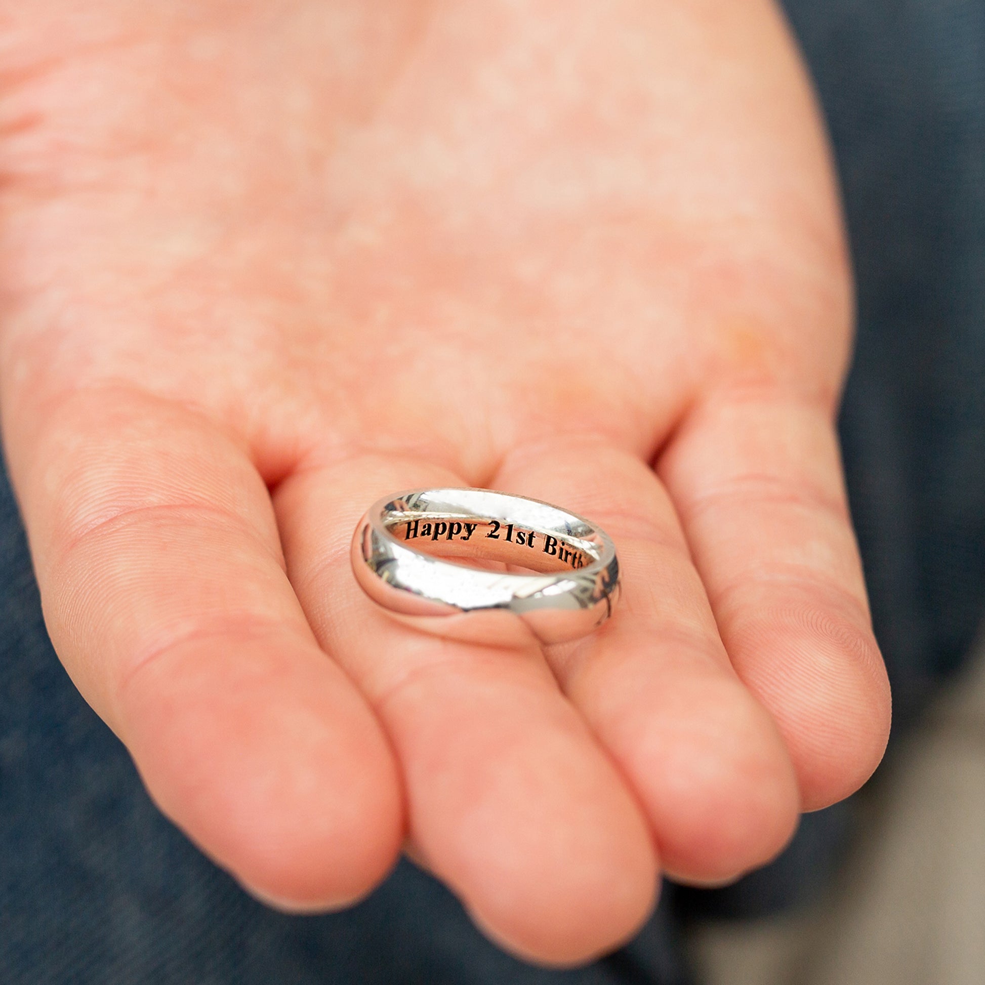 personalised ring engraved inside court silver 6mm wide gift for men scarlett jewellery