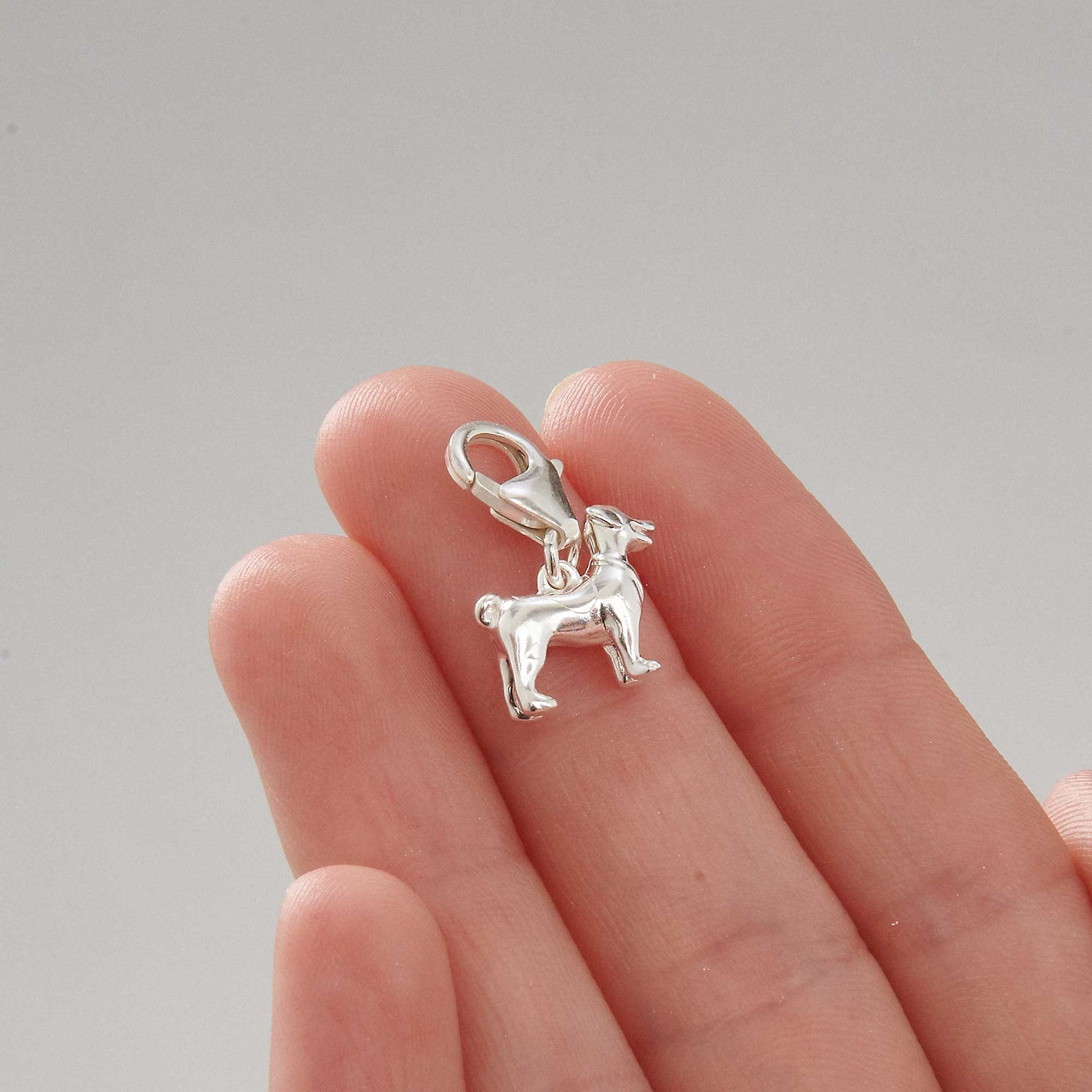 Jack Russell silver dog breed solid sterling silver dog charm for bracelet Scarlett Jewellery Ltd